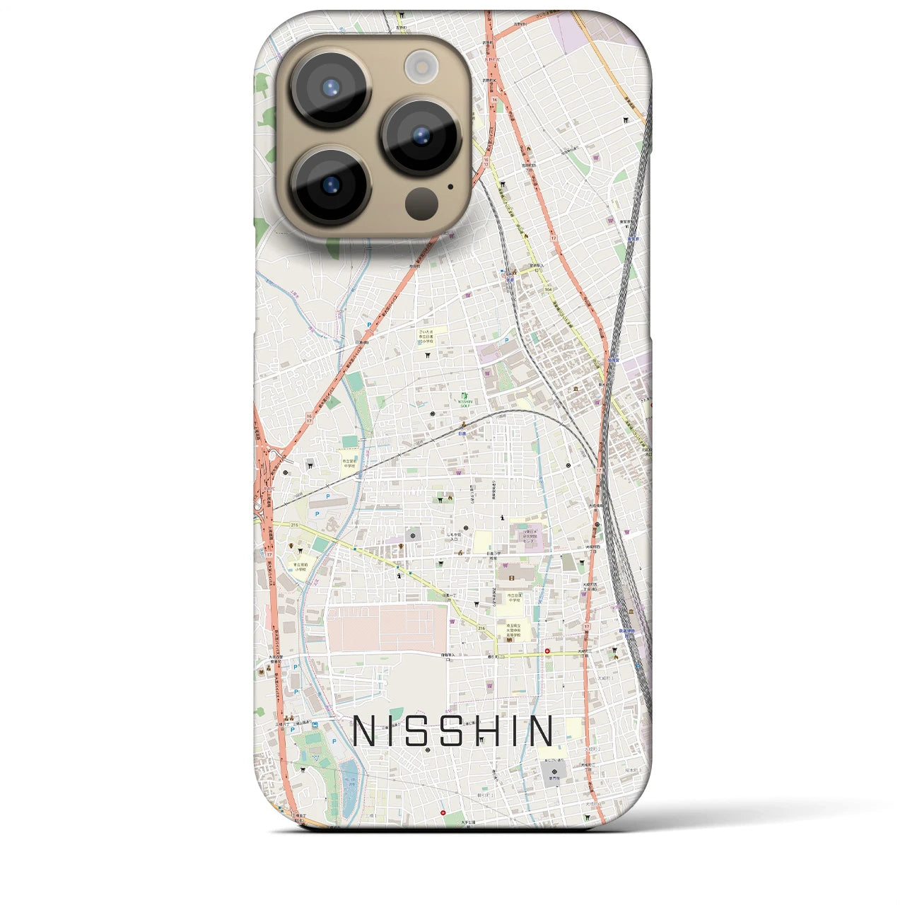 【日進(埼玉県)】地図柄iPhoneケース(バックカバータイプ)
