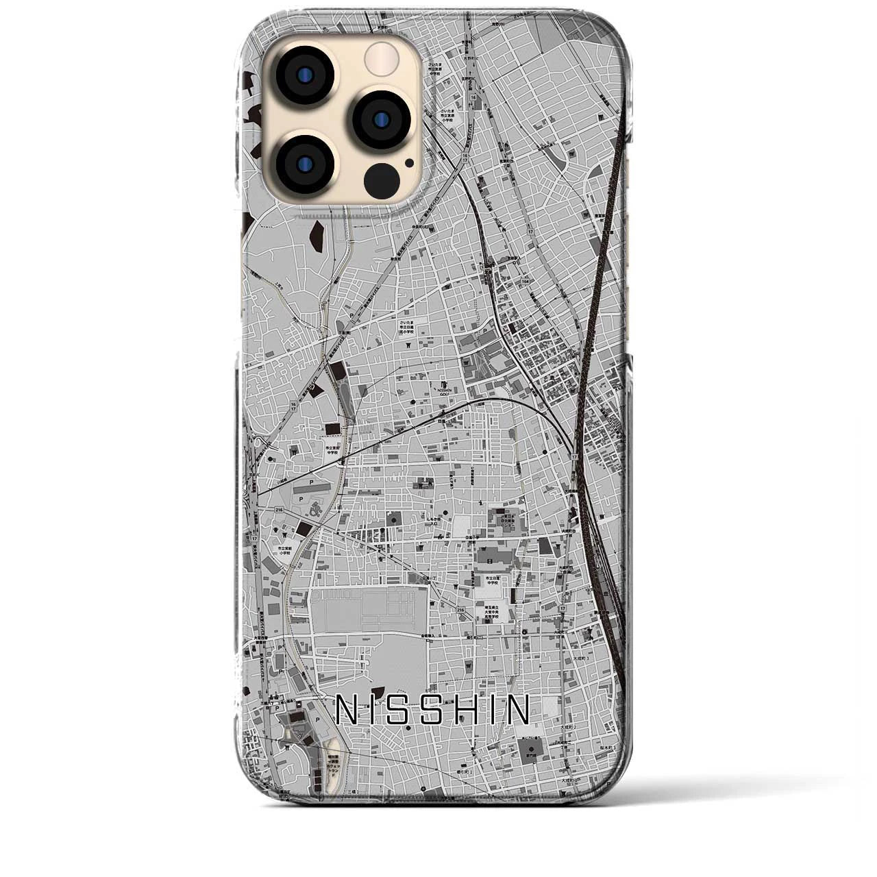 【日進(埼玉県)】地図柄iPhoneケース(クリアタイプ)