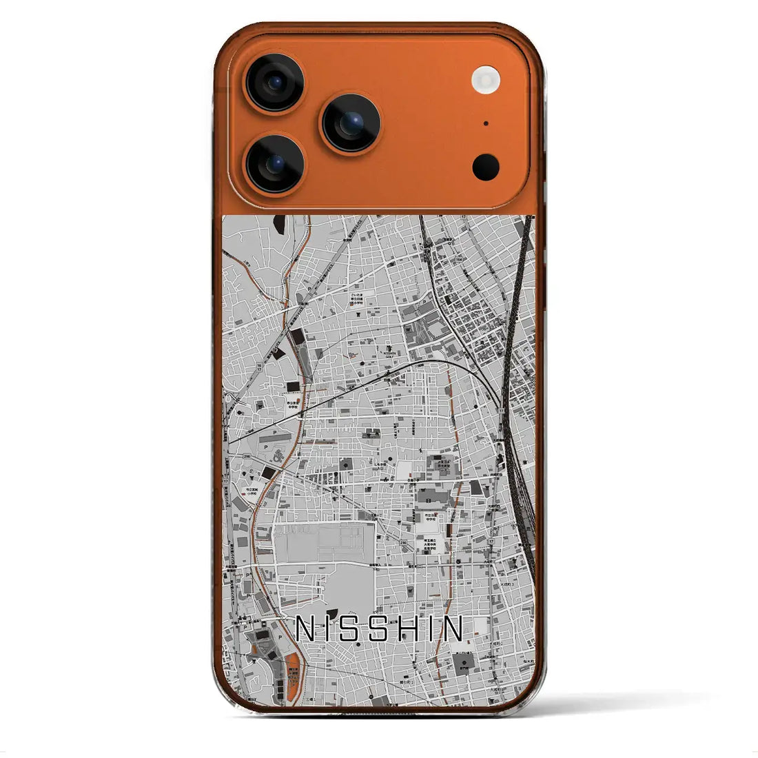 【日進(埼玉県)】地図柄iPhoneケース(クリアタイプ)