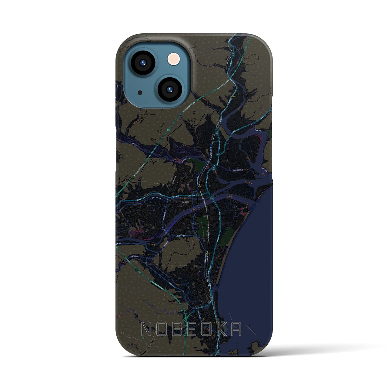 【延岡(宮崎県)】地図柄iPhoneケース(バックカバータイプ)