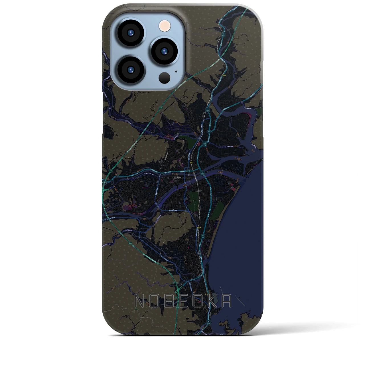 【延岡(宮崎県)】地図柄iPhoneケース(バックカバータイプ)