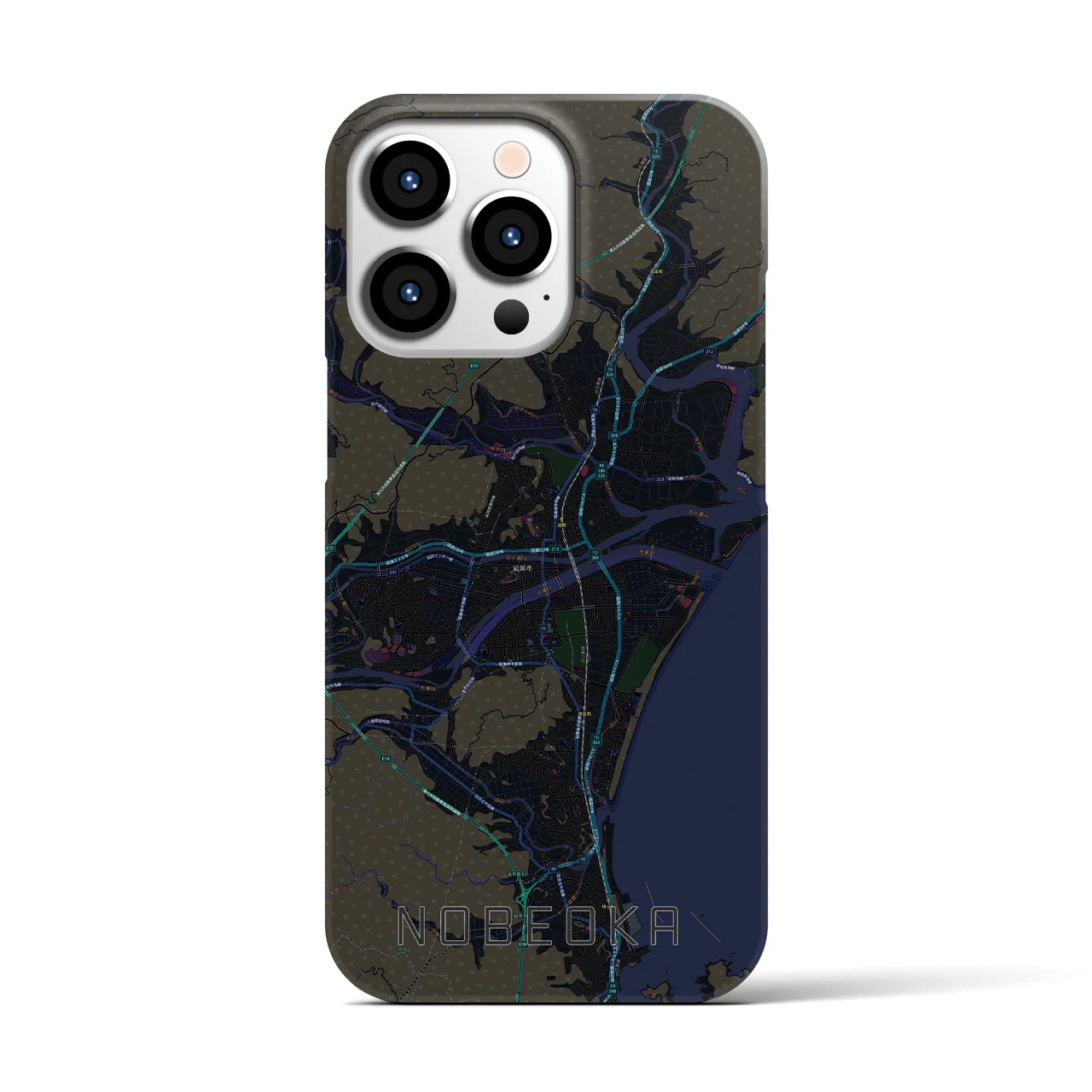 【延岡(宮崎県)】地図柄iPhoneケース(バックカバータイプ)
