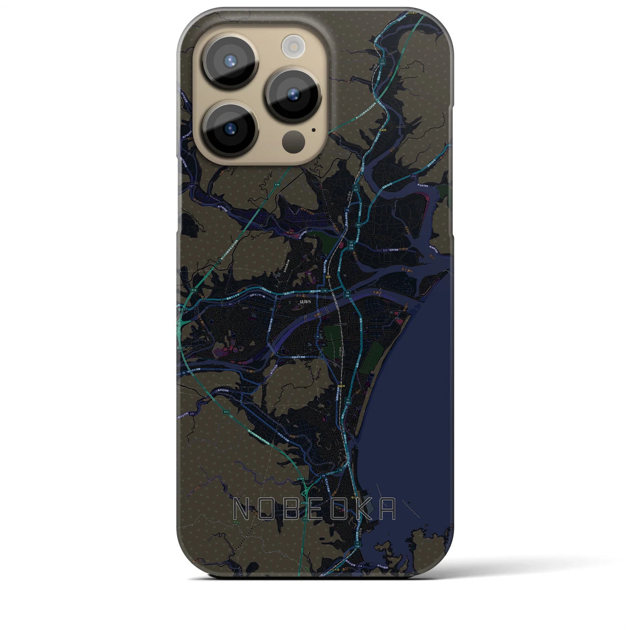 【延岡(宮崎県)】地図柄iPhoneケース(バックカバータイプ)