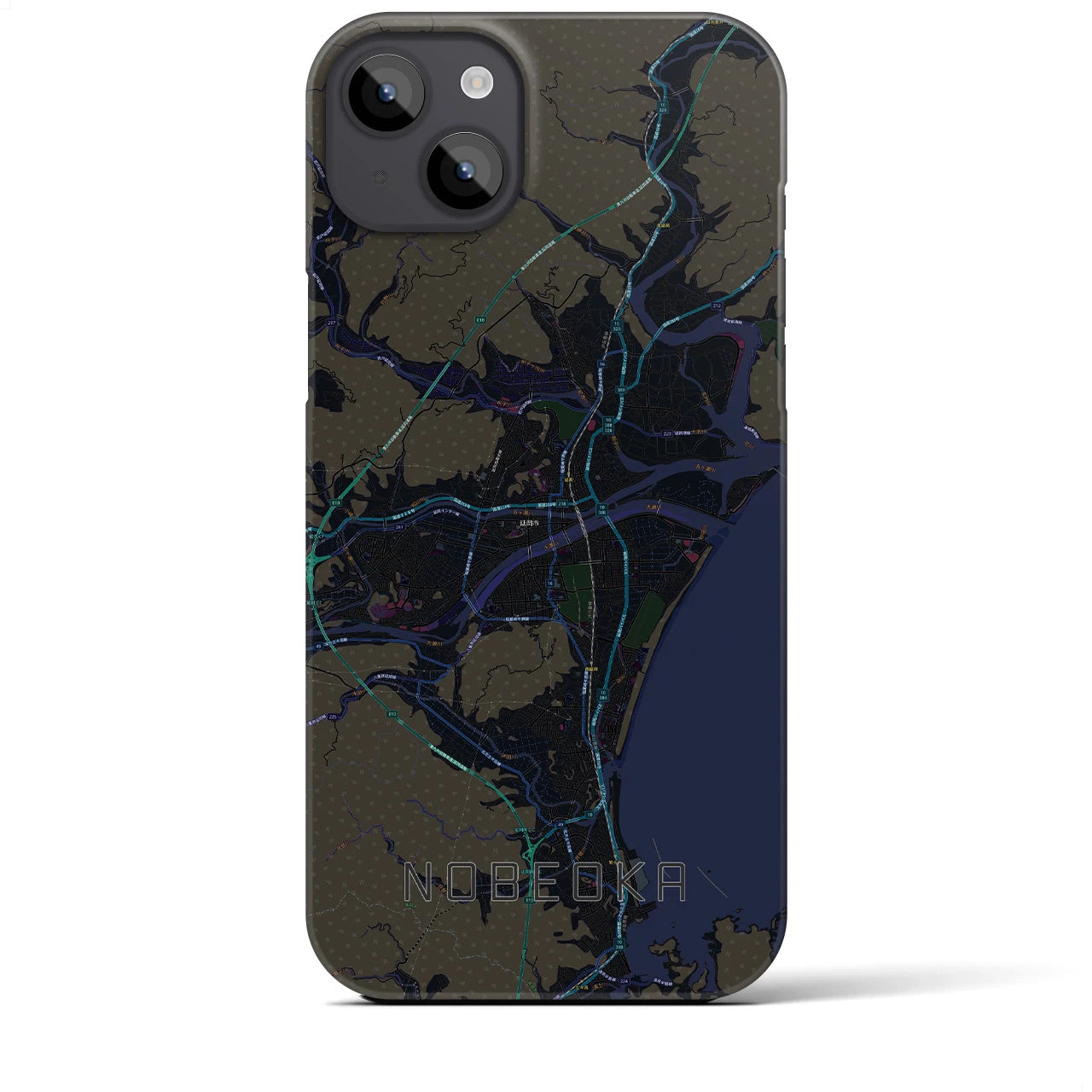 【延岡(宮崎県)】地図柄iPhoneケース(バックカバータイプ)