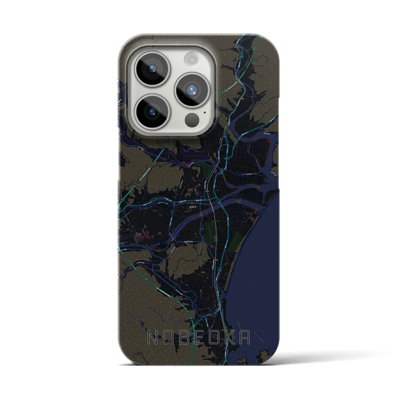 【延岡(宮崎県)】地図柄iPhoneケース(バックカバータイプ)