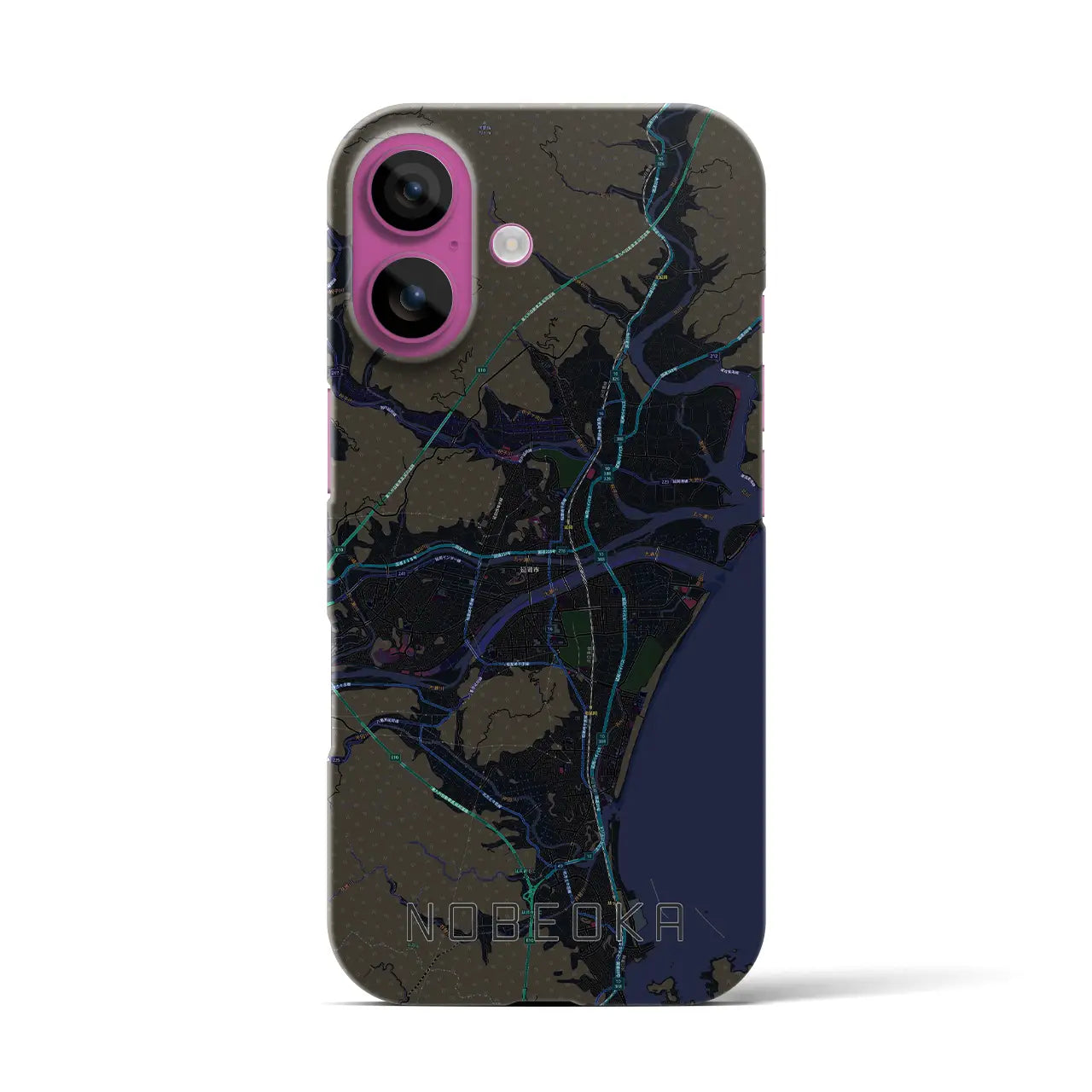 【延岡(宮崎県)】地図柄iPhoneケース(バックカバータイプ)