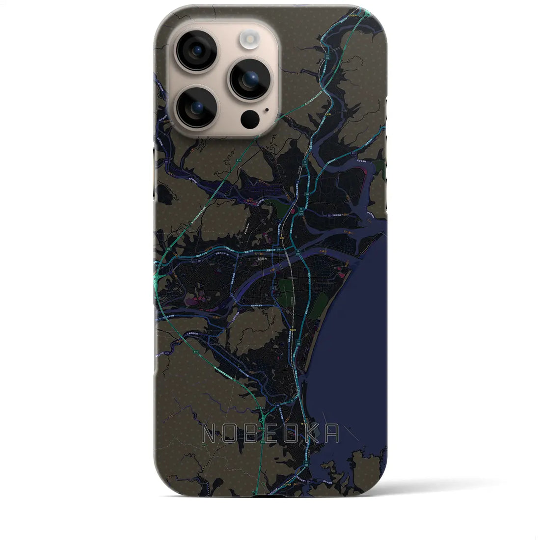 【延岡(宮崎県)】地図柄iPhoneケース(バックカバータイプ)