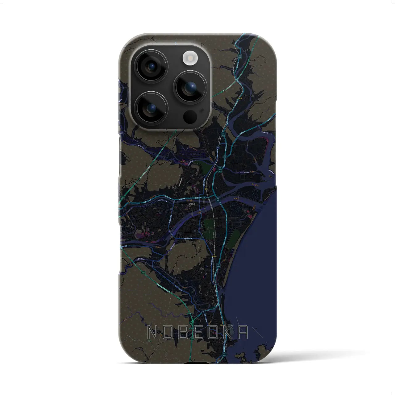 【延岡(宮崎県)】地図柄iPhoneケース(バックカバータイプ)