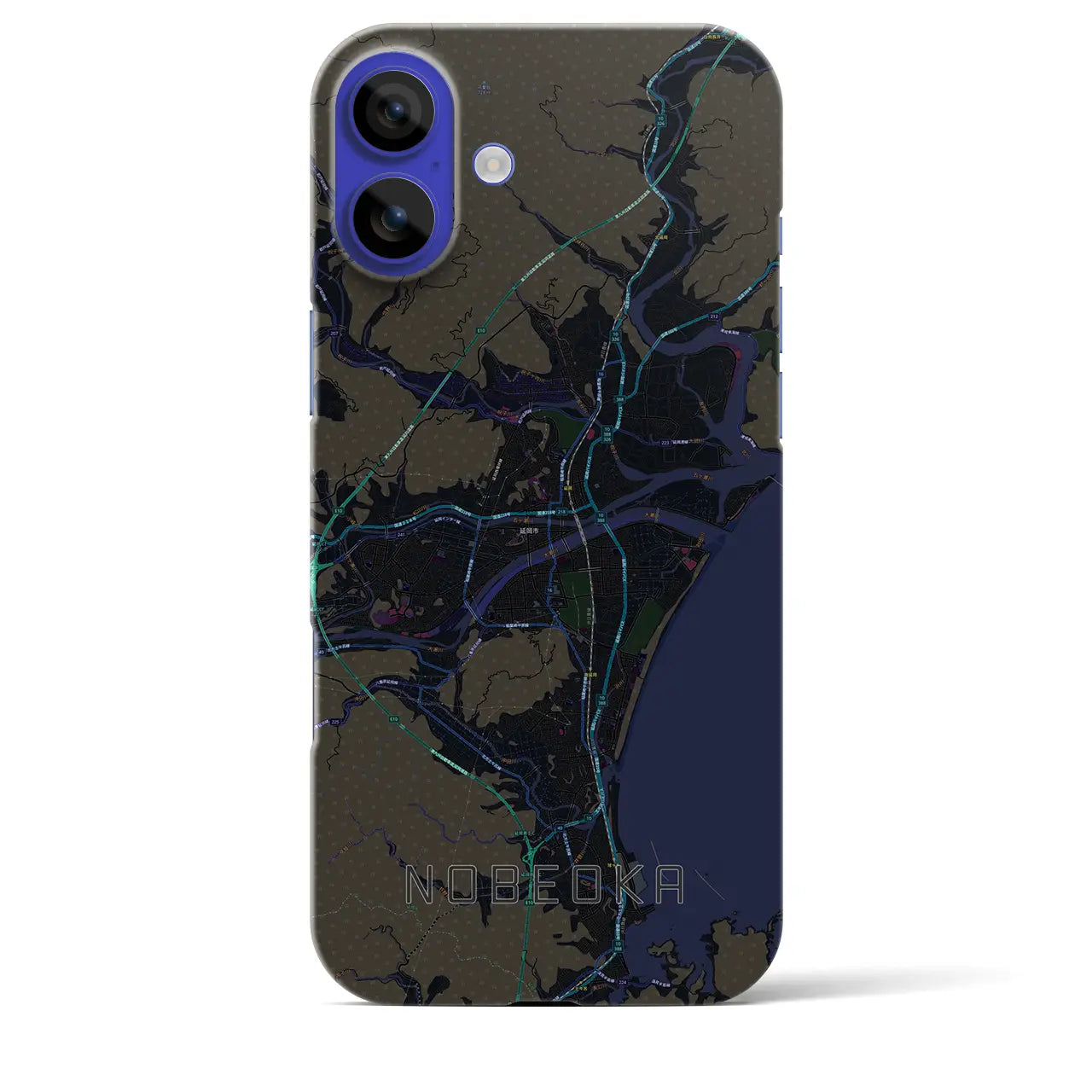 【延岡(宮崎県)】地図柄iPhoneケース(バックカバータイプ)