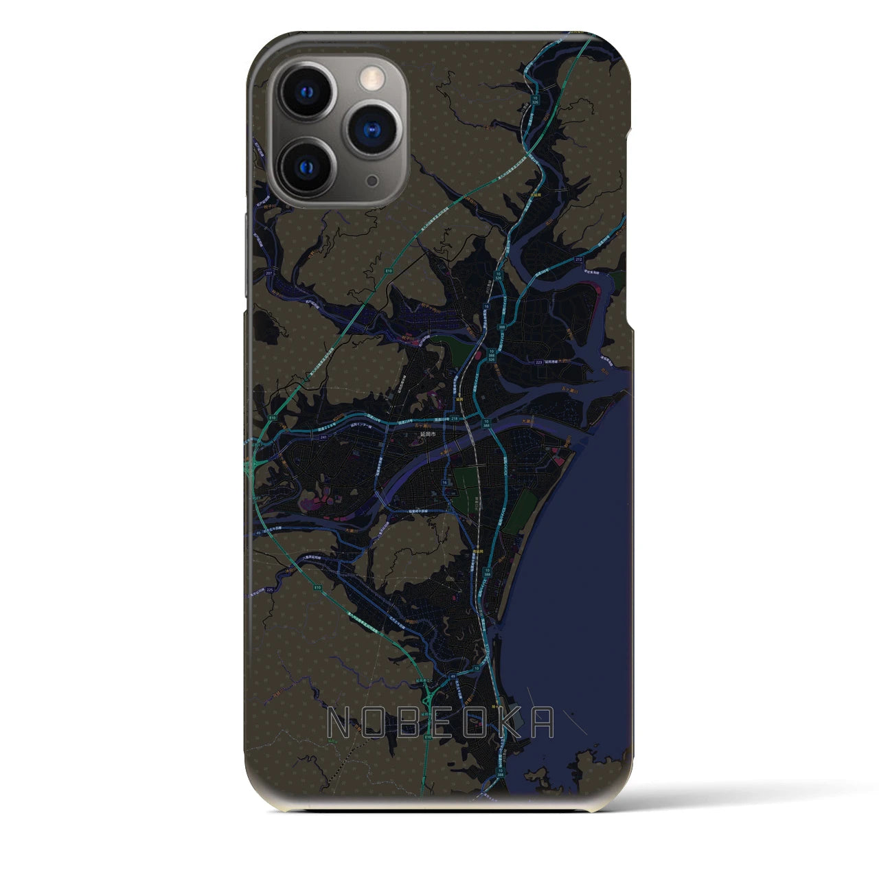 【延岡(宮崎県)】地図柄iPhoneケース(バックカバータイプ)