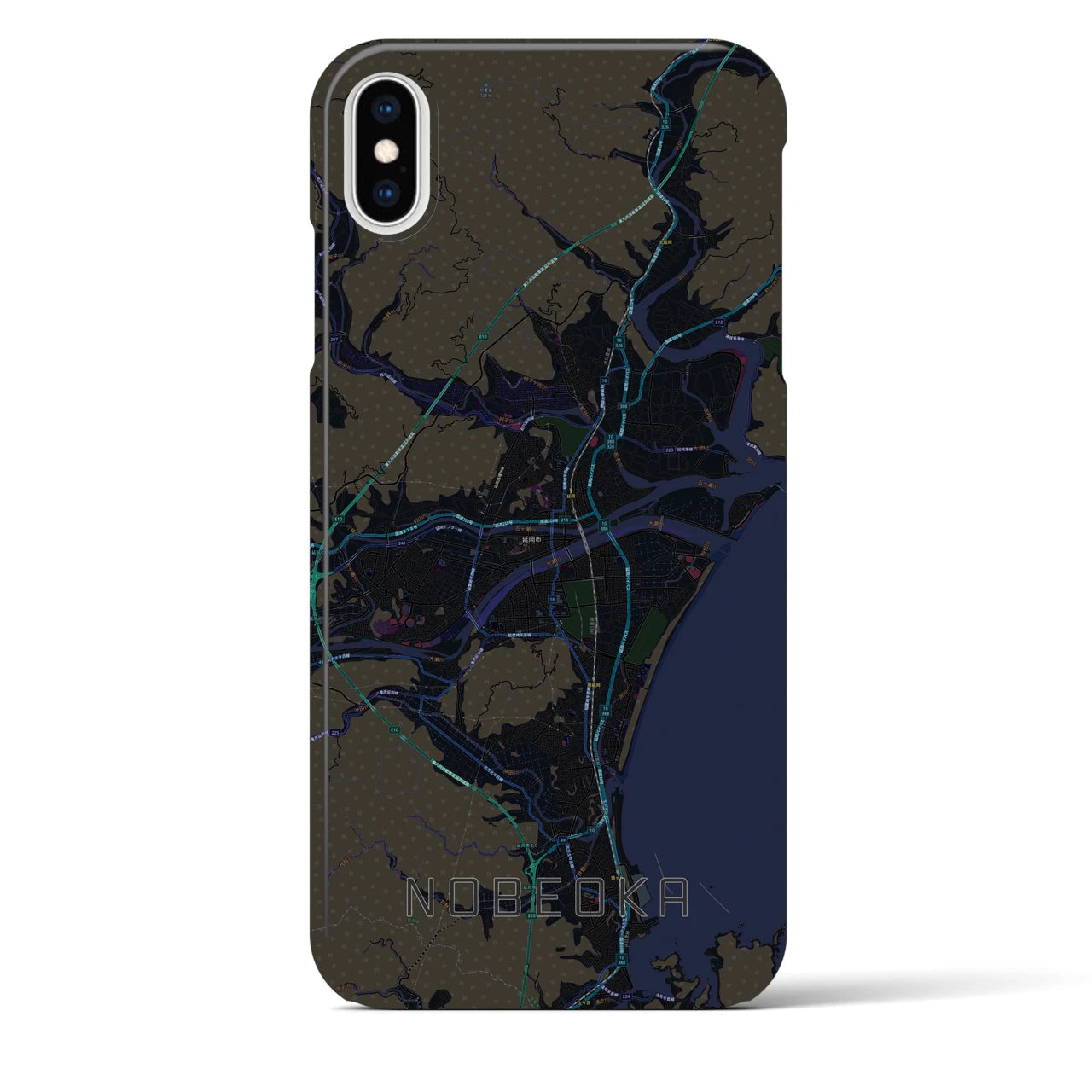 【延岡(宮崎県)】地図柄iPhoneケース(バックカバータイプ)