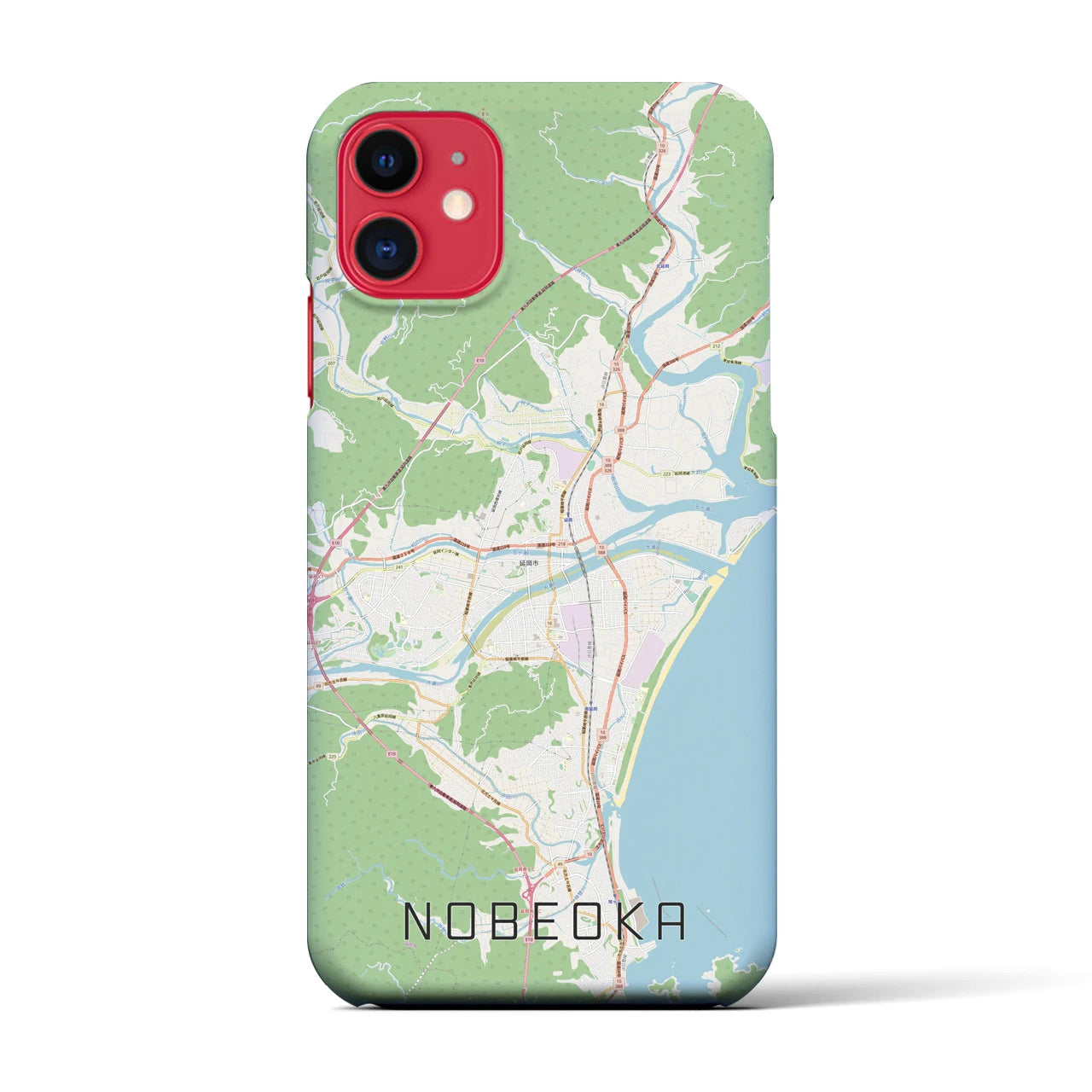【延岡(宮崎県)】地図柄iPhoneケース(バックカバータイプ)