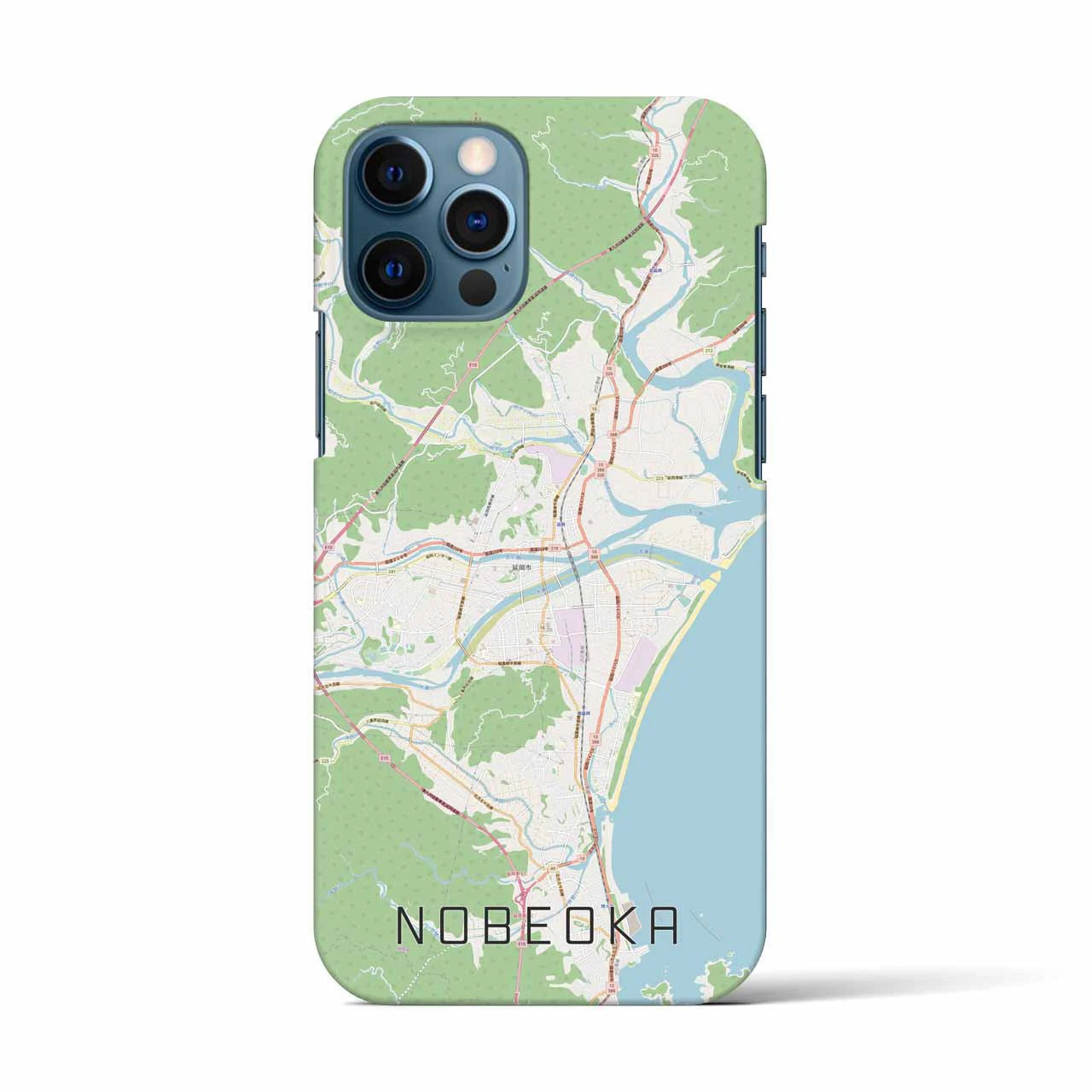 【延岡(宮崎県)】地図柄iPhoneケース(バックカバータイプ)