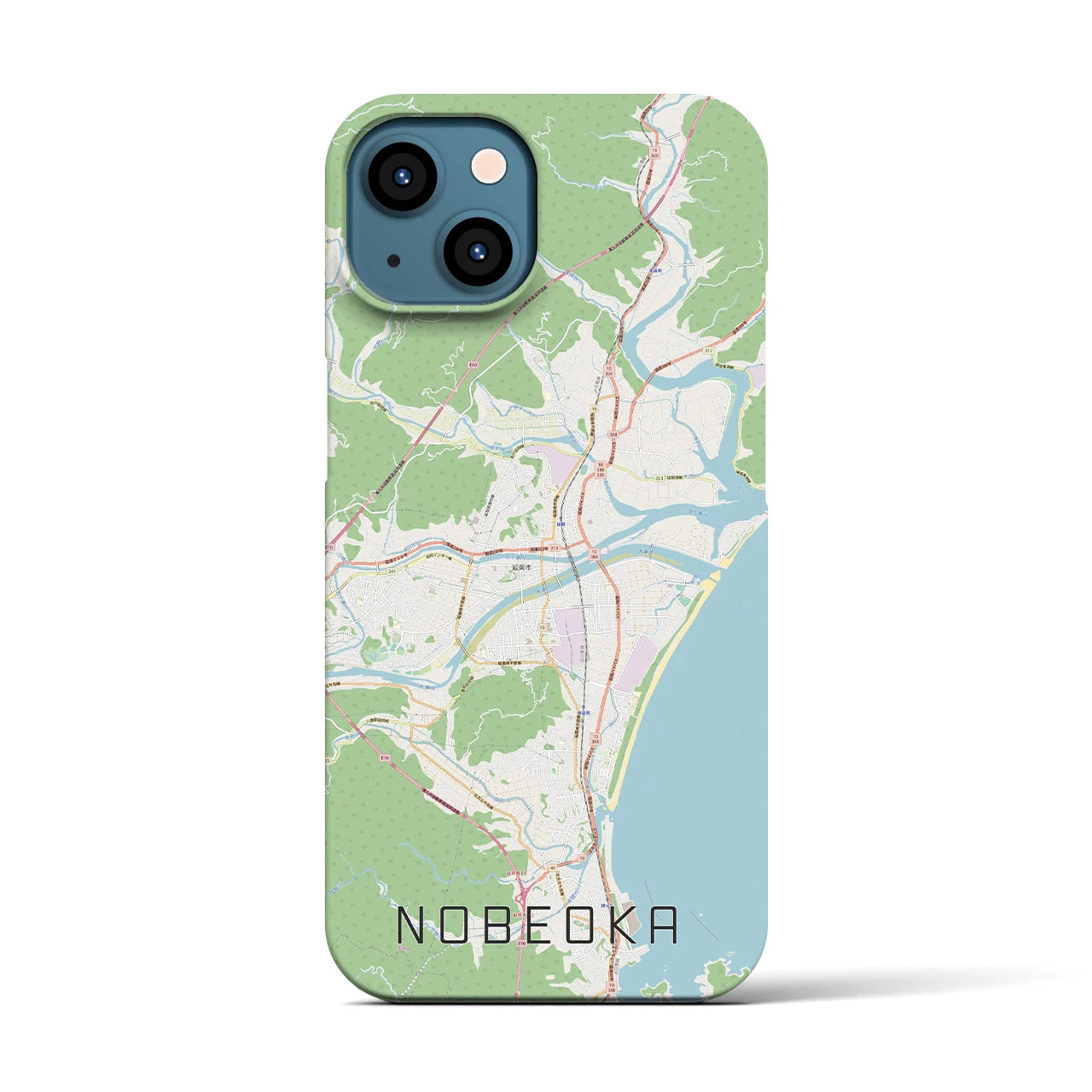【延岡(宮崎県)】地図柄iPhoneケース(バックカバータイプ)