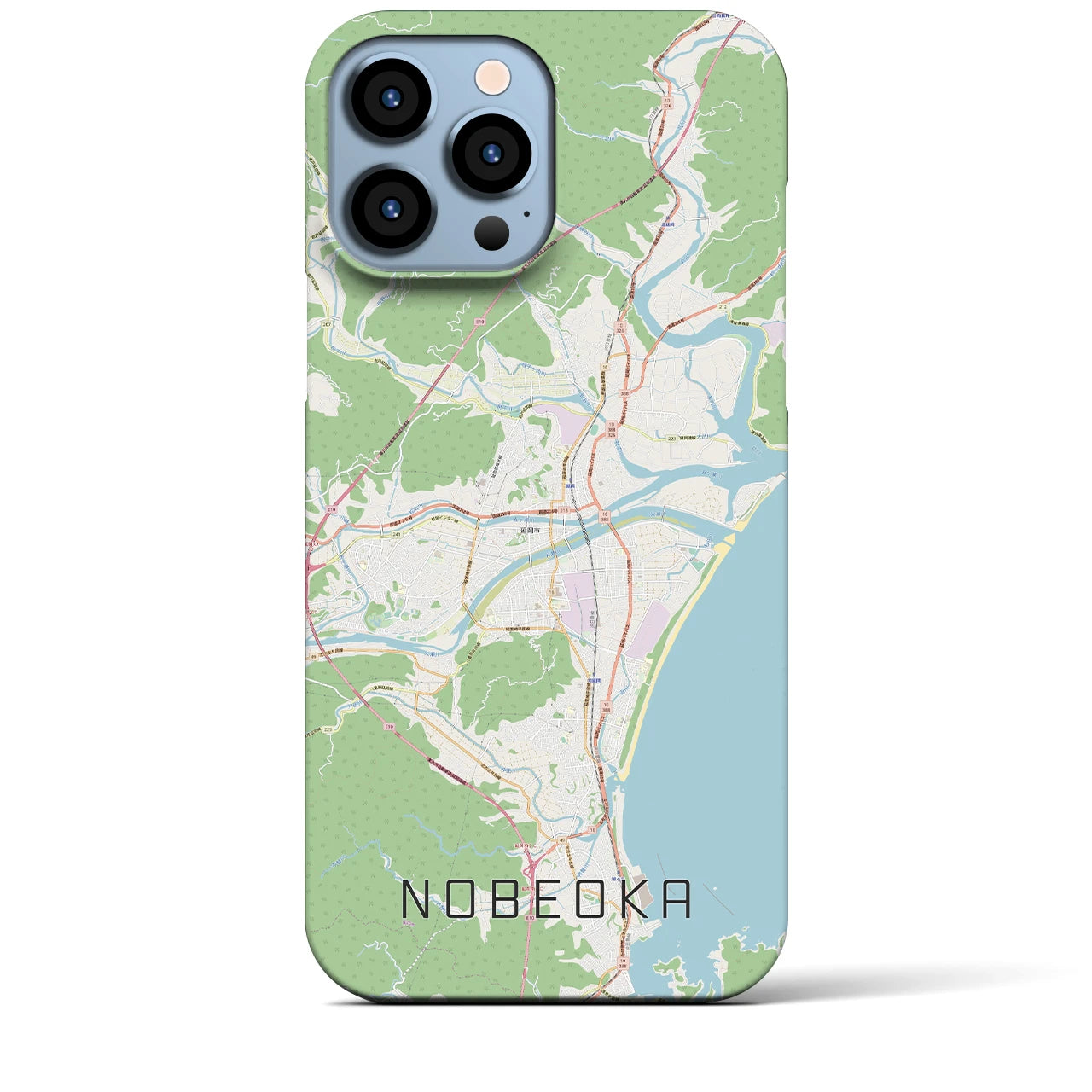 【延岡(宮崎県)】地図柄iPhoneケース(バックカバータイプ)
