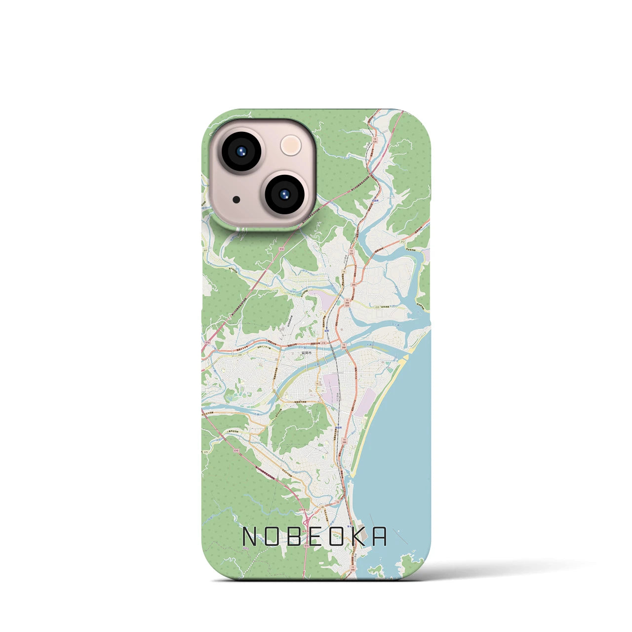 【延岡(宮崎県)】地図柄iPhoneケース(バックカバータイプ)