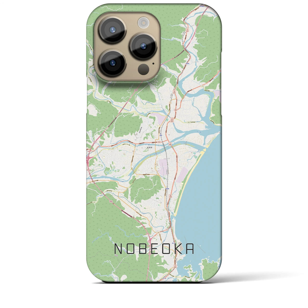 【延岡(宮崎県)】地図柄iPhoneケース(バックカバータイプ)
