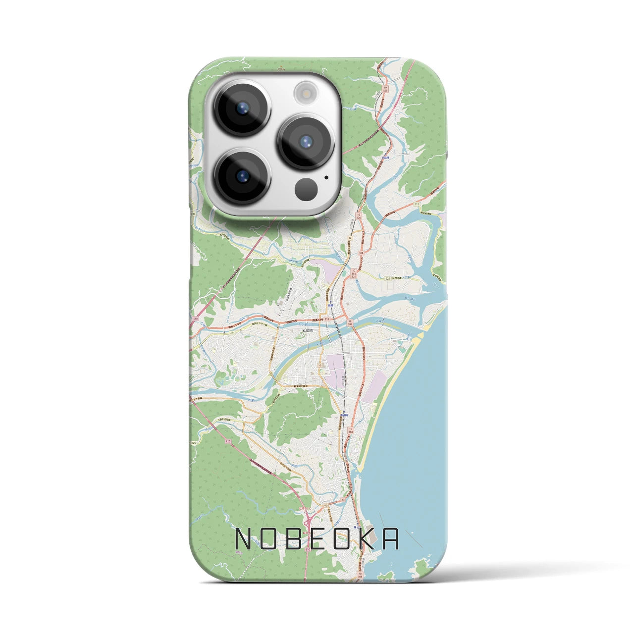 【延岡(宮崎県)】地図柄iPhoneケース(バックカバータイプ)