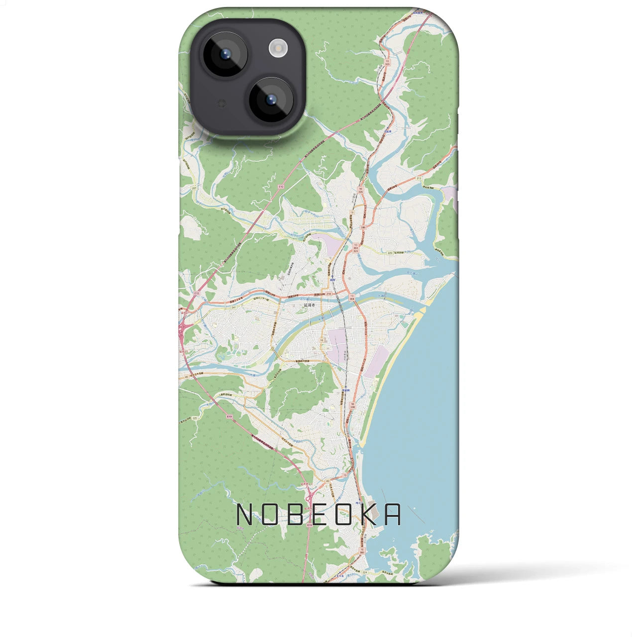 【延岡(宮崎県)】地図柄iPhoneケース(バックカバータイプ)