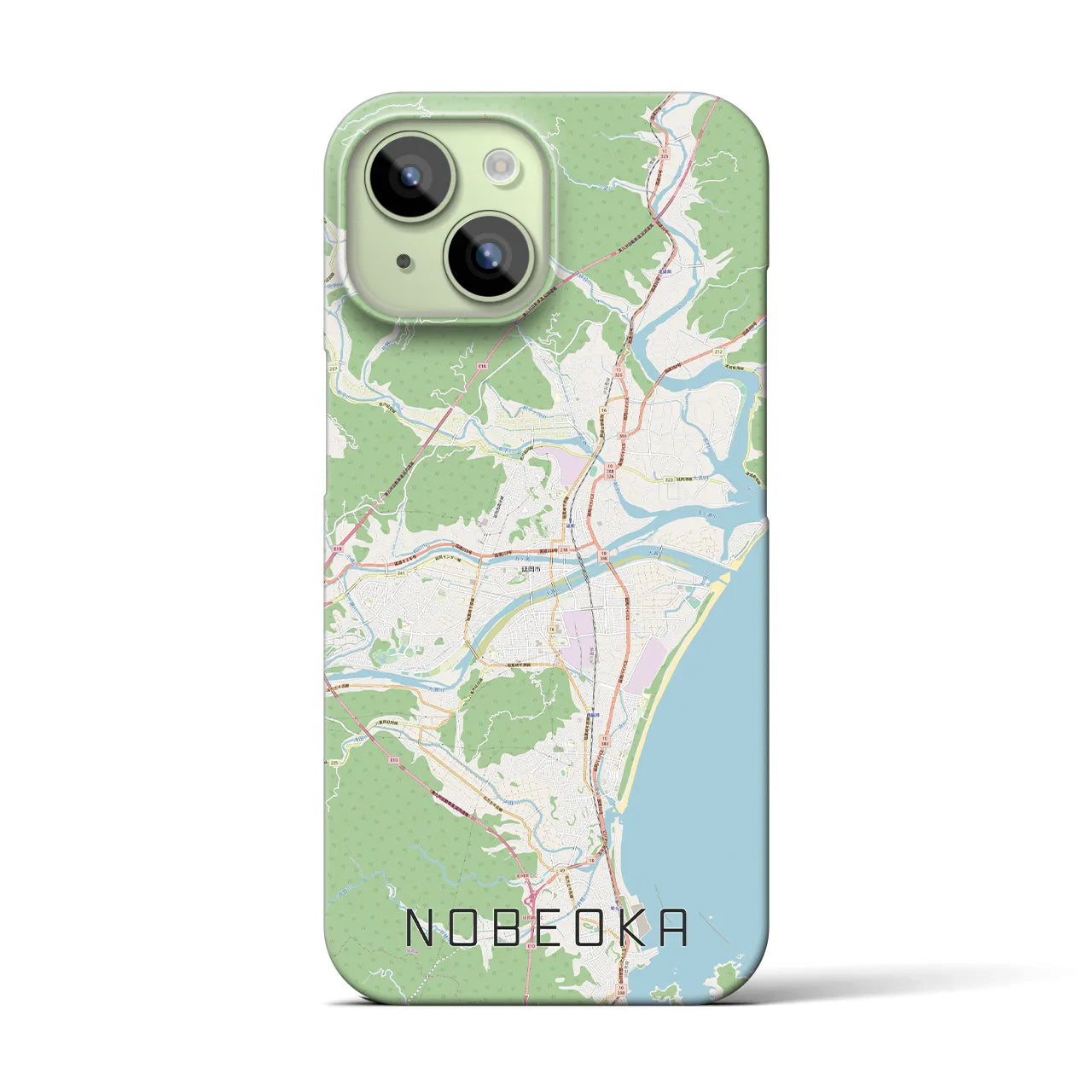 【延岡(宮崎県)】地図柄iPhoneケース(バックカバータイプ)