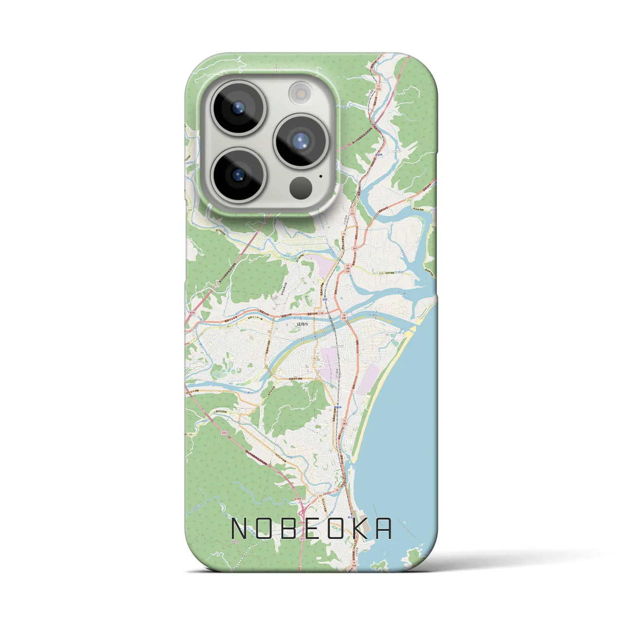 【延岡(宮崎県)】地図柄iPhoneケース(バックカバータイプ)