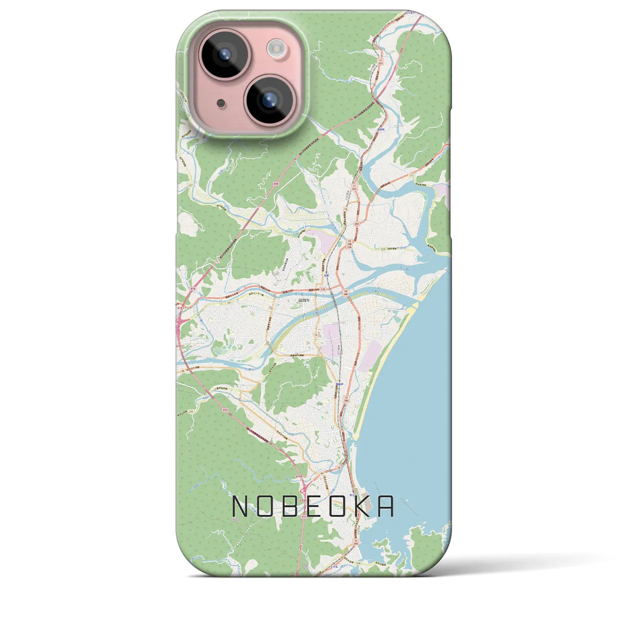 【延岡(宮崎県)】地図柄iPhoneケース(バックカバータイプ)