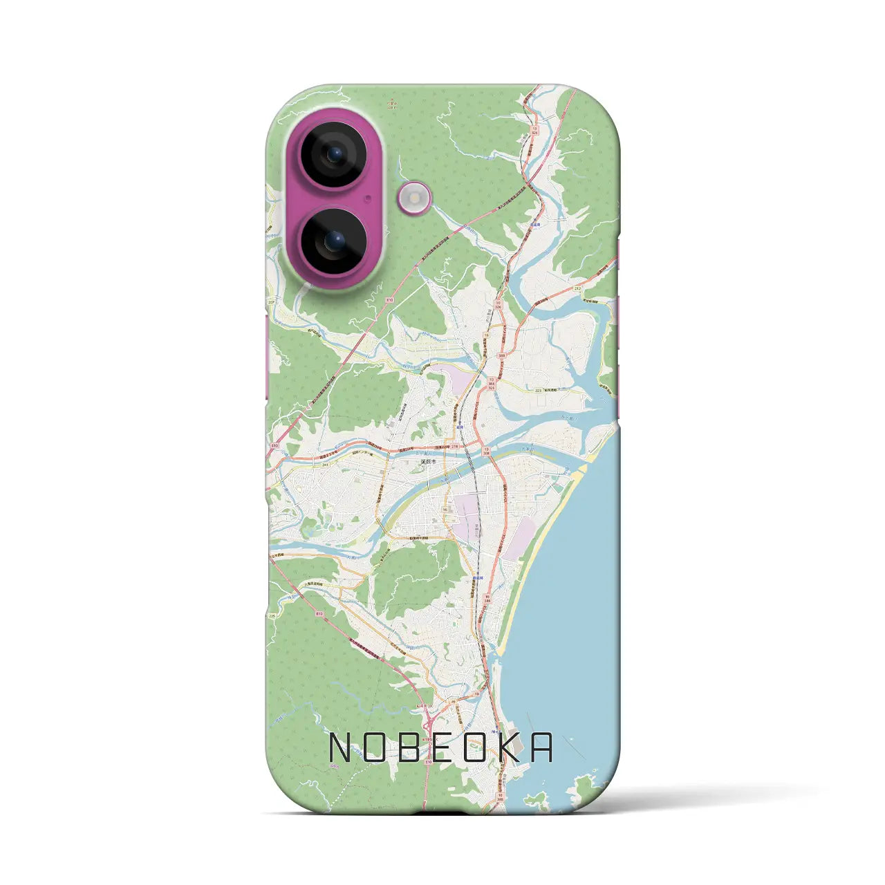 【延岡(宮崎県)】地図柄iPhoneケース(バックカバータイプ)