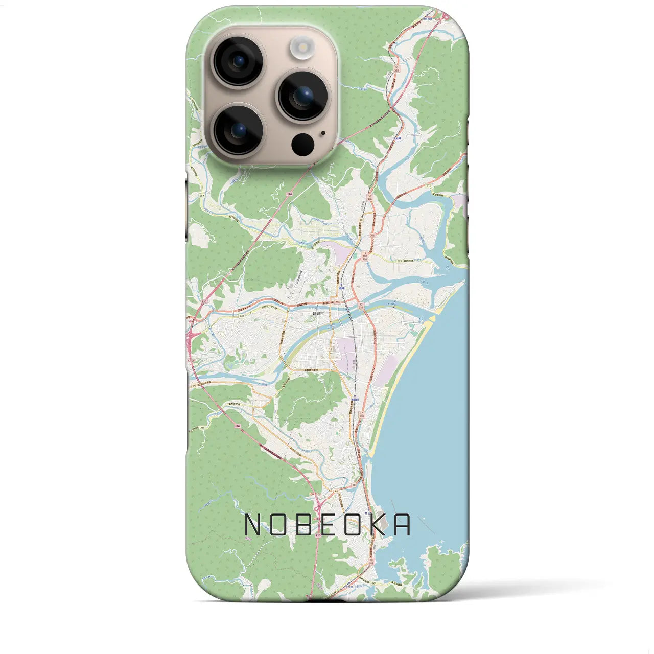【延岡(宮崎県)】地図柄iPhoneケース(バックカバータイプ)