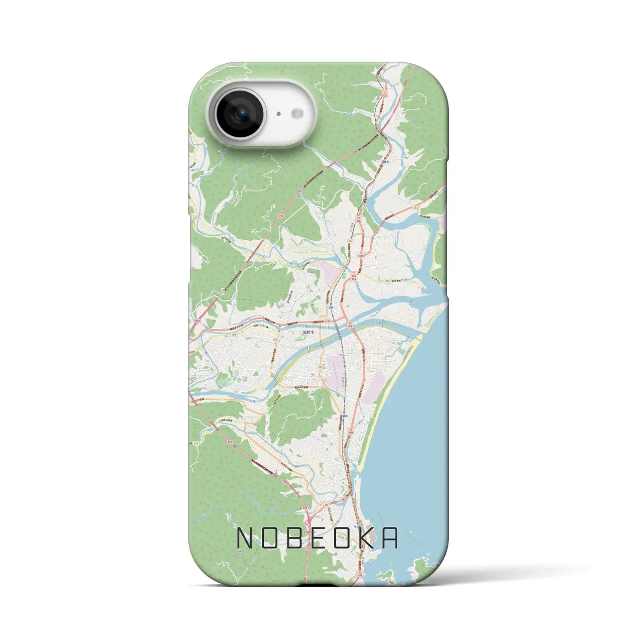 【延岡(宮崎県)】地図柄iPhoneケース(バックカバータイプ)