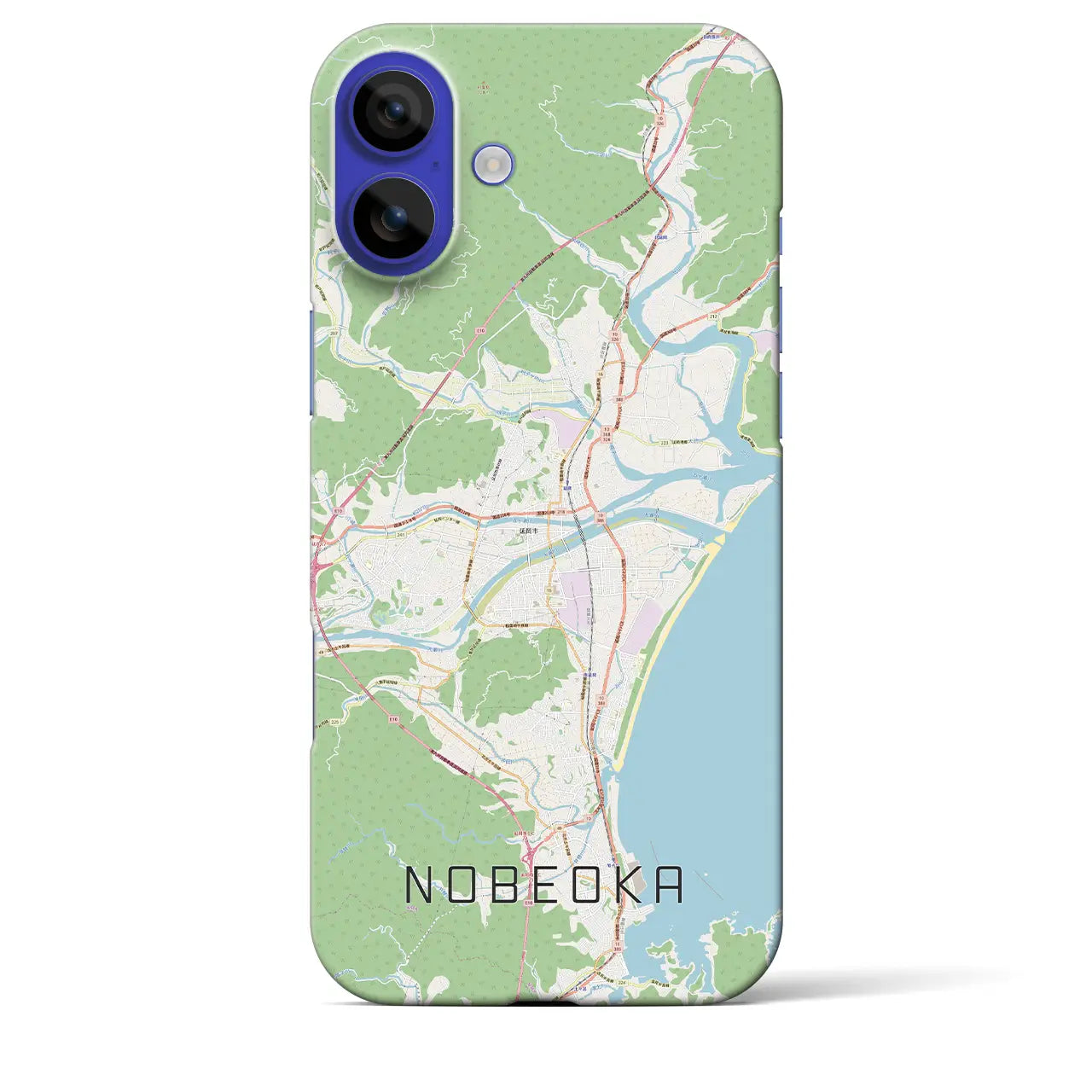 【延岡(宮崎県)】地図柄iPhoneケース(バックカバータイプ)ナチュラル・iPhone 16 Pro Max 用