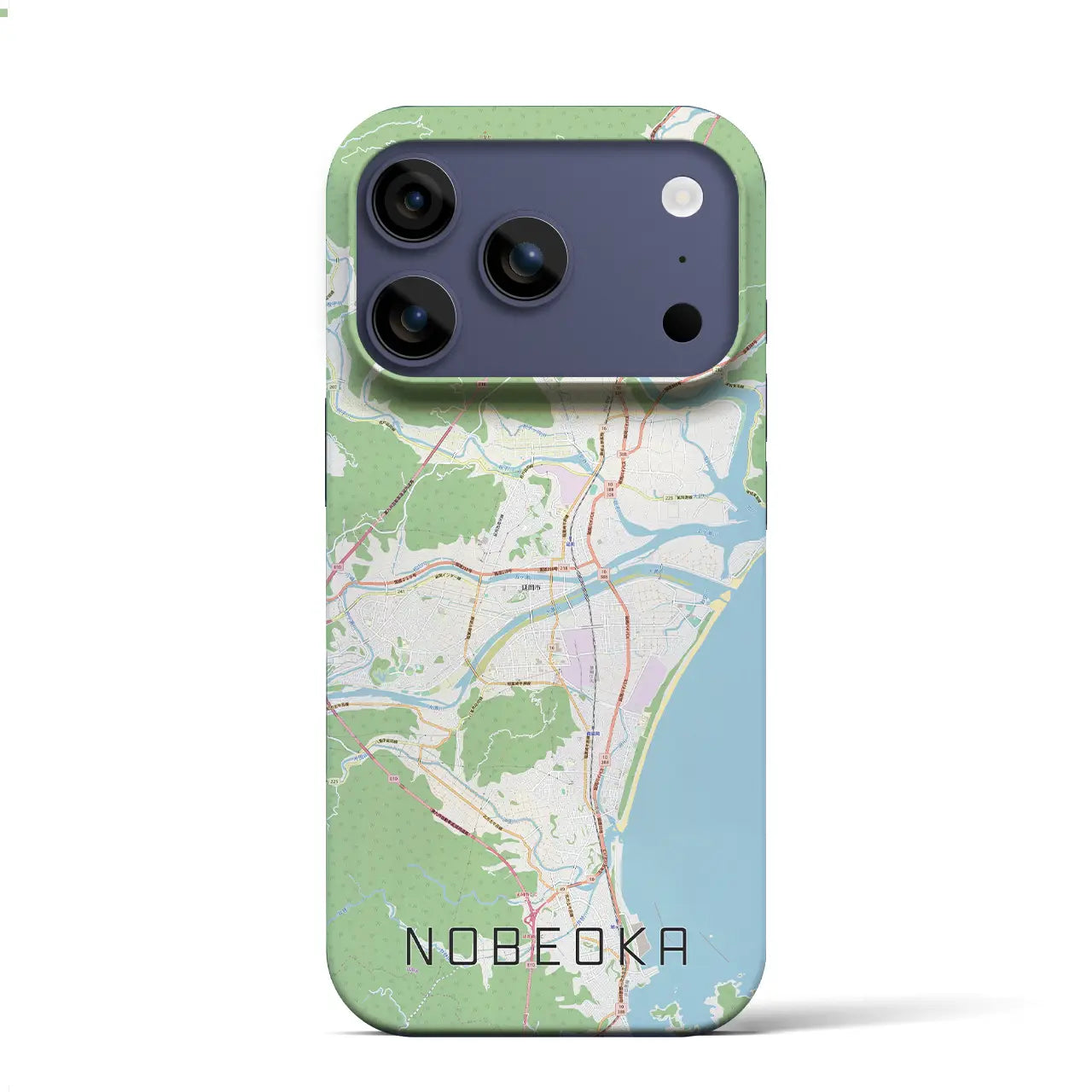 【延岡(宮崎県)】地図柄iPhoneケース(バックカバータイプ)