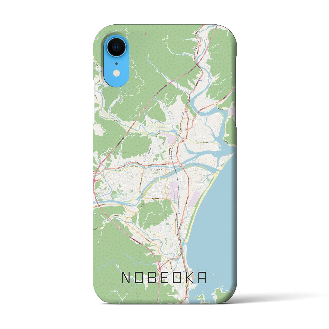 【延岡(宮崎県)】地図柄iPhoneケース(バックカバータイプ)