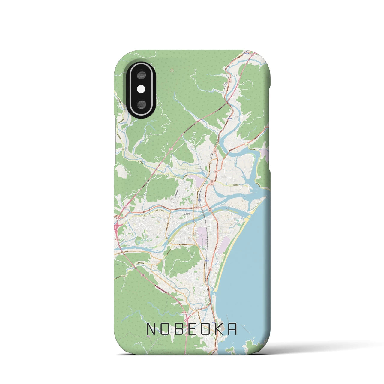 【延岡(宮崎県)】地図柄iPhoneケース(バックカバータイプ)