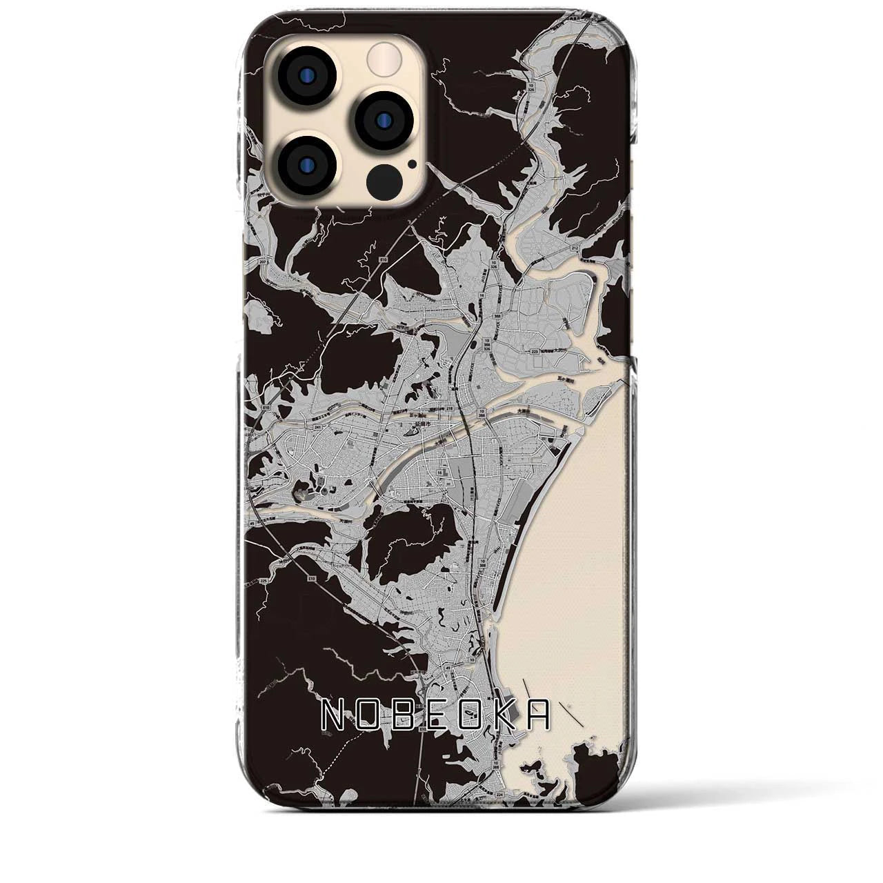 【延岡(宮崎県)】地図柄iPhoneケース(クリアタイプ)