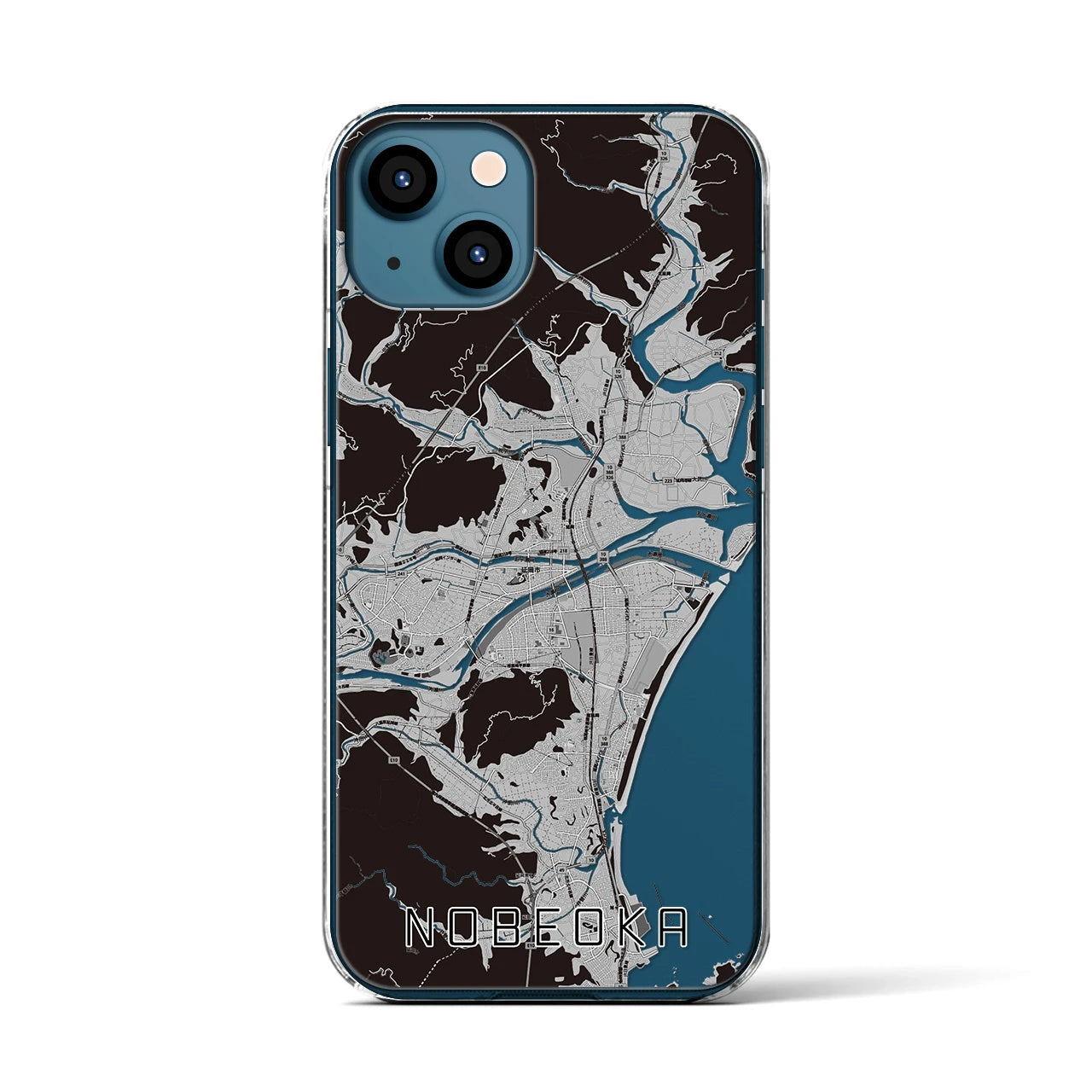 【延岡(宮崎県)】地図柄iPhoneケース(クリアタイプ)