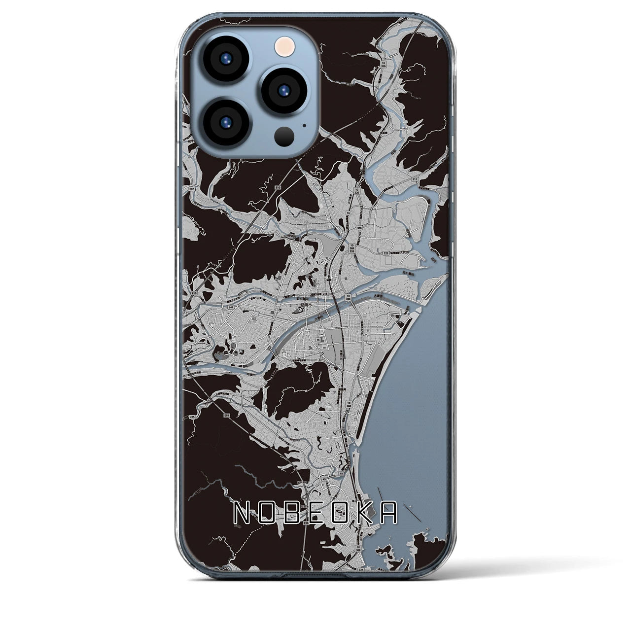 【延岡(宮崎県)】地図柄iPhoneケース(クリアタイプ)