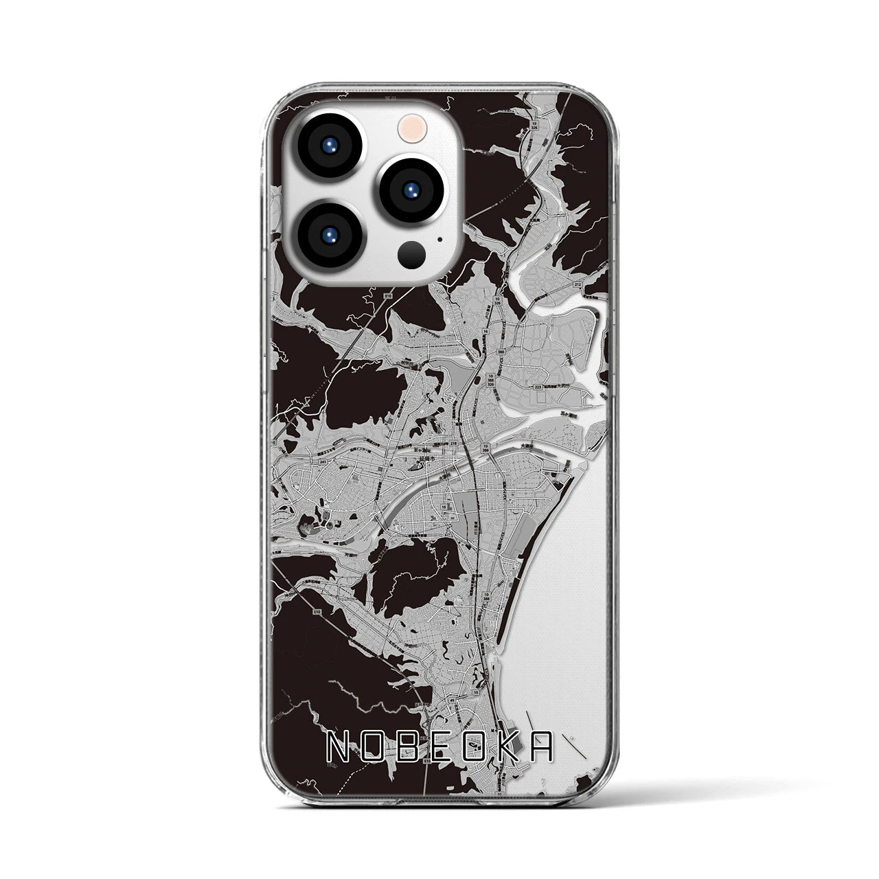 【延岡(宮崎県)】地図柄iPhoneケース(クリアタイプ)