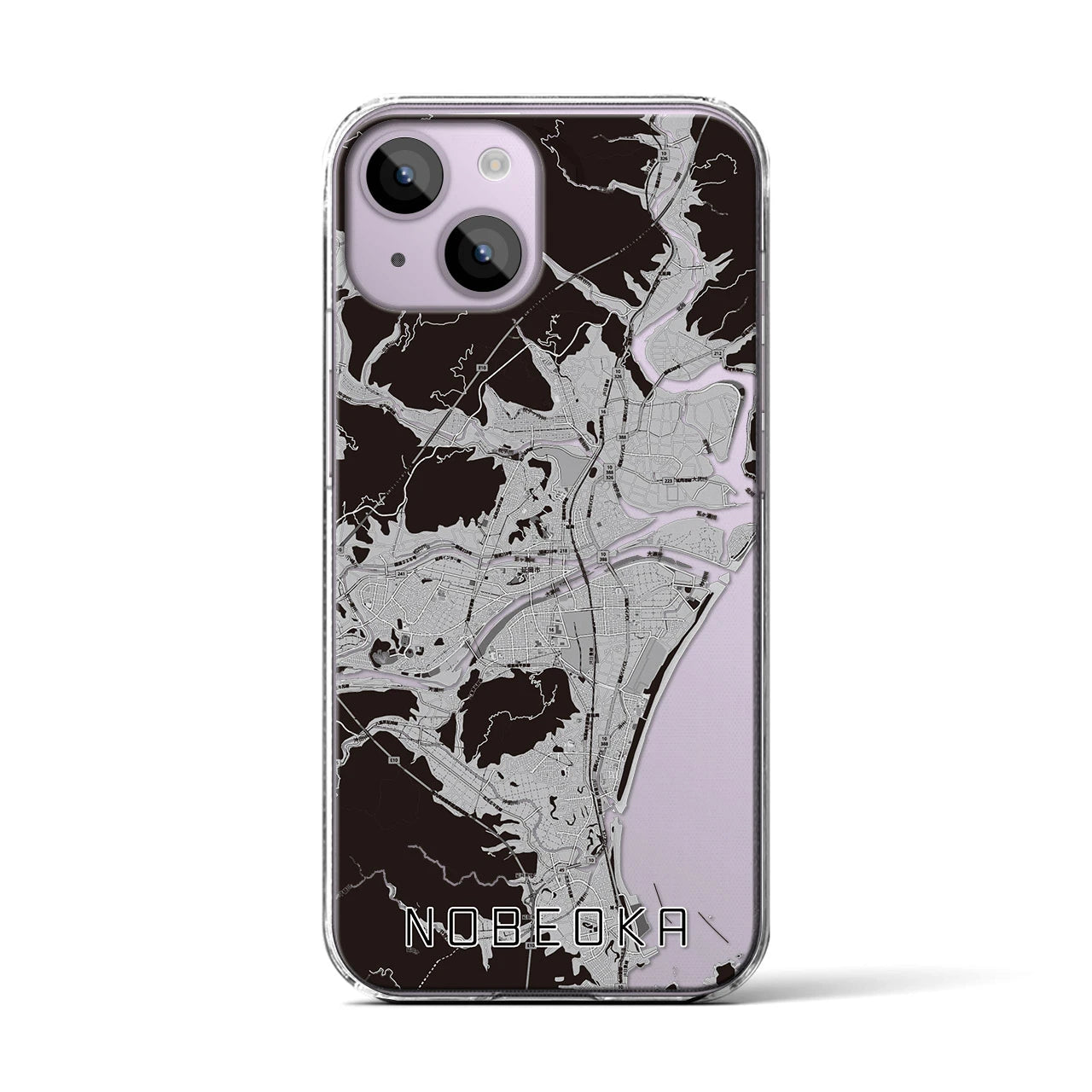 【延岡(宮崎県)】地図柄iPhoneケース(クリアタイプ)