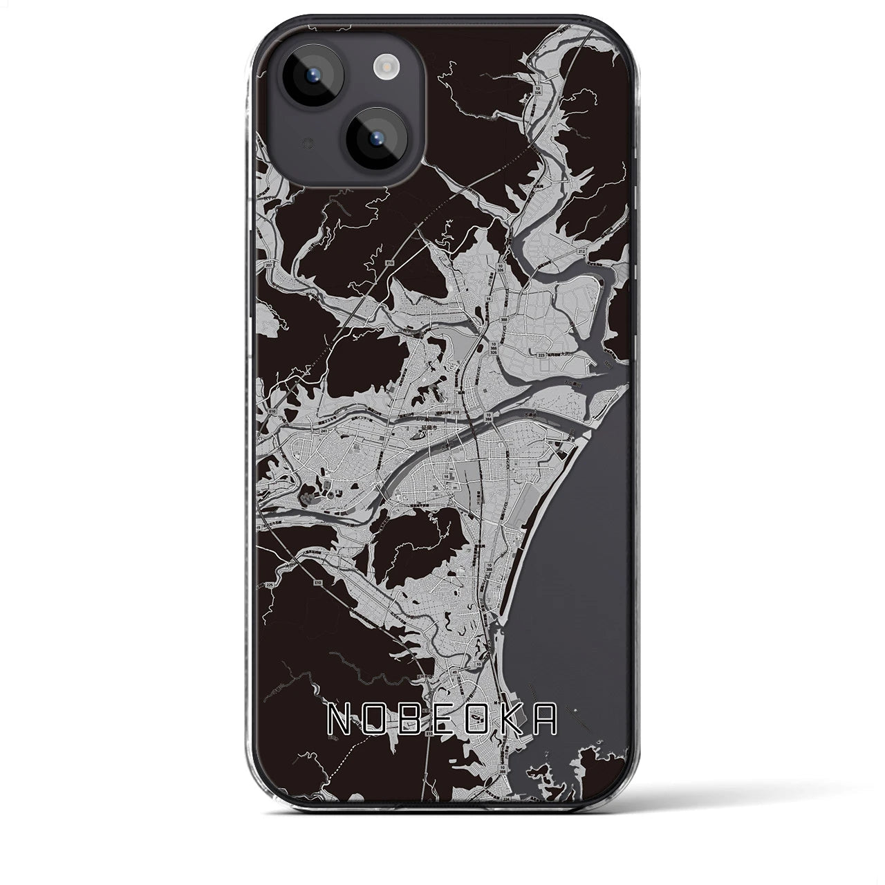 【延岡(宮崎県)】地図柄iPhoneケース(クリアタイプ)