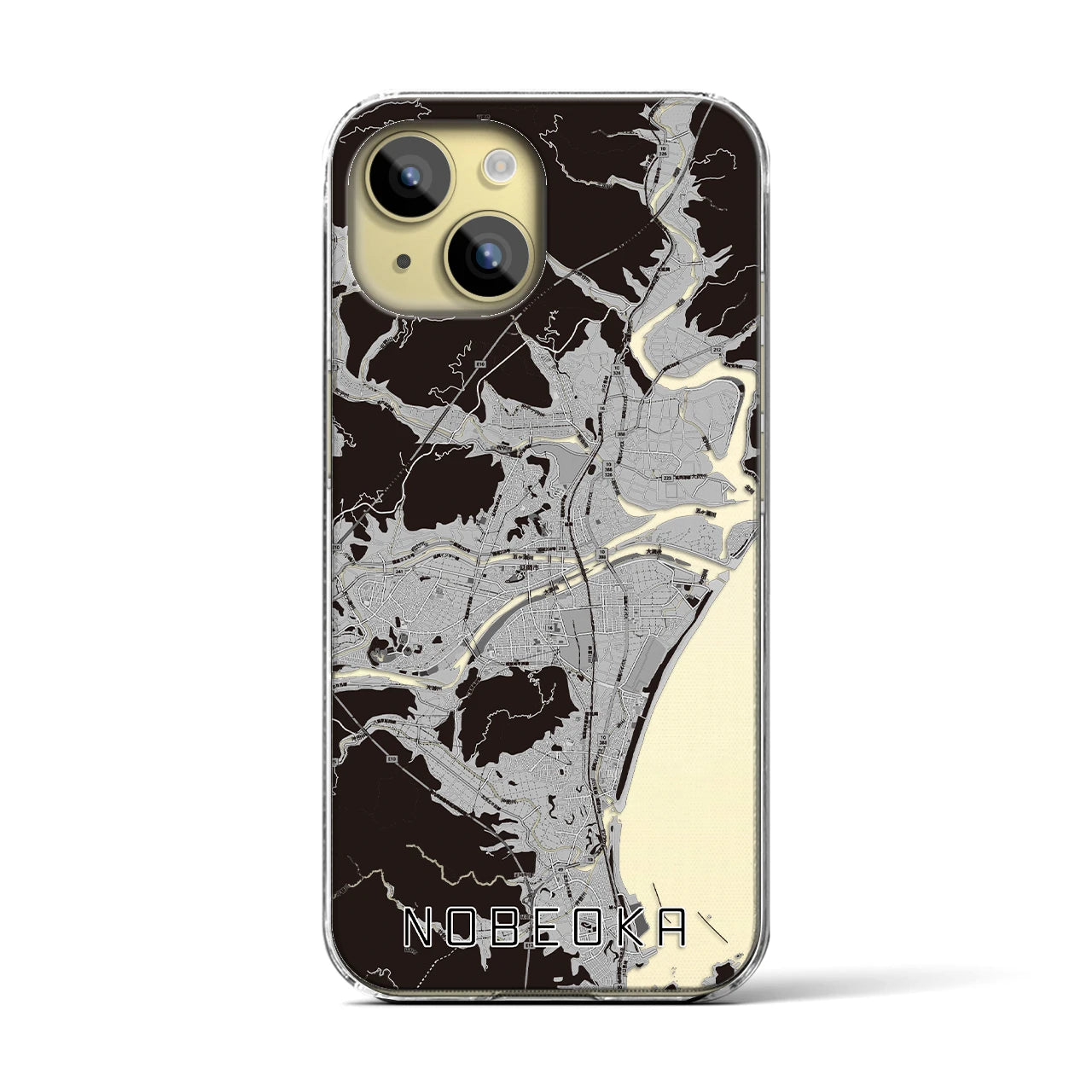 【延岡(宮崎県)】地図柄iPhoneケース(クリアタイプ)