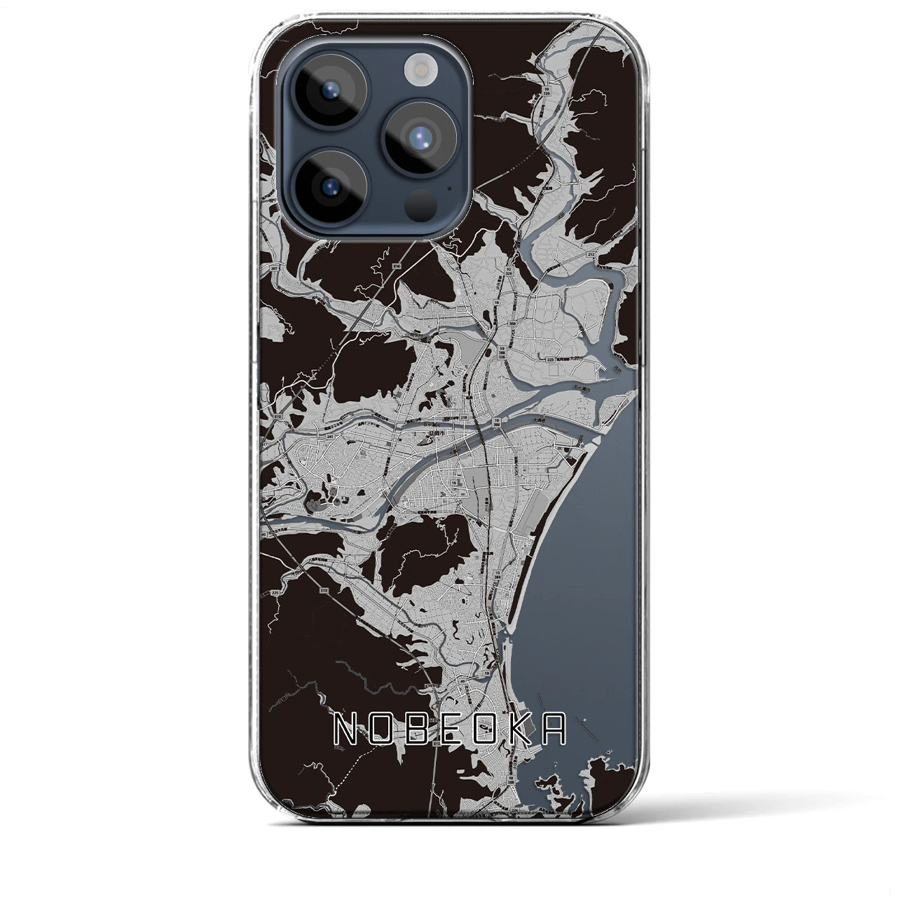 【延岡(宮崎県)】地図柄iPhoneケース(クリアタイプ)