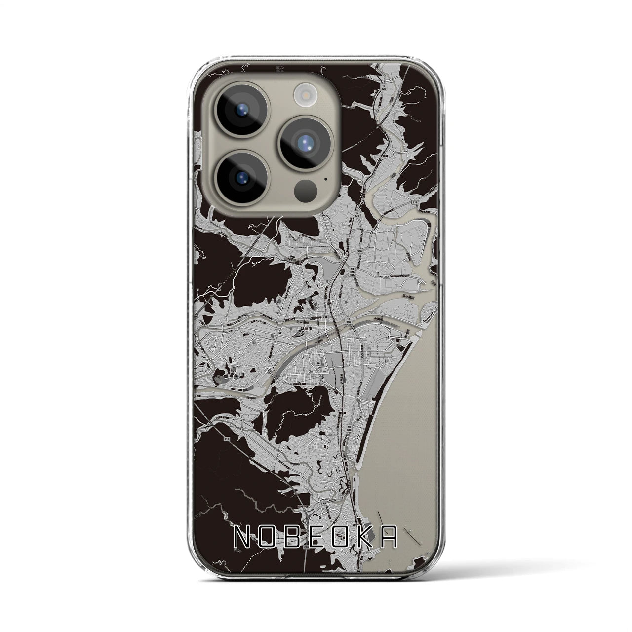 【延岡(宮崎県)】地図柄iPhoneケース(クリアタイプ)