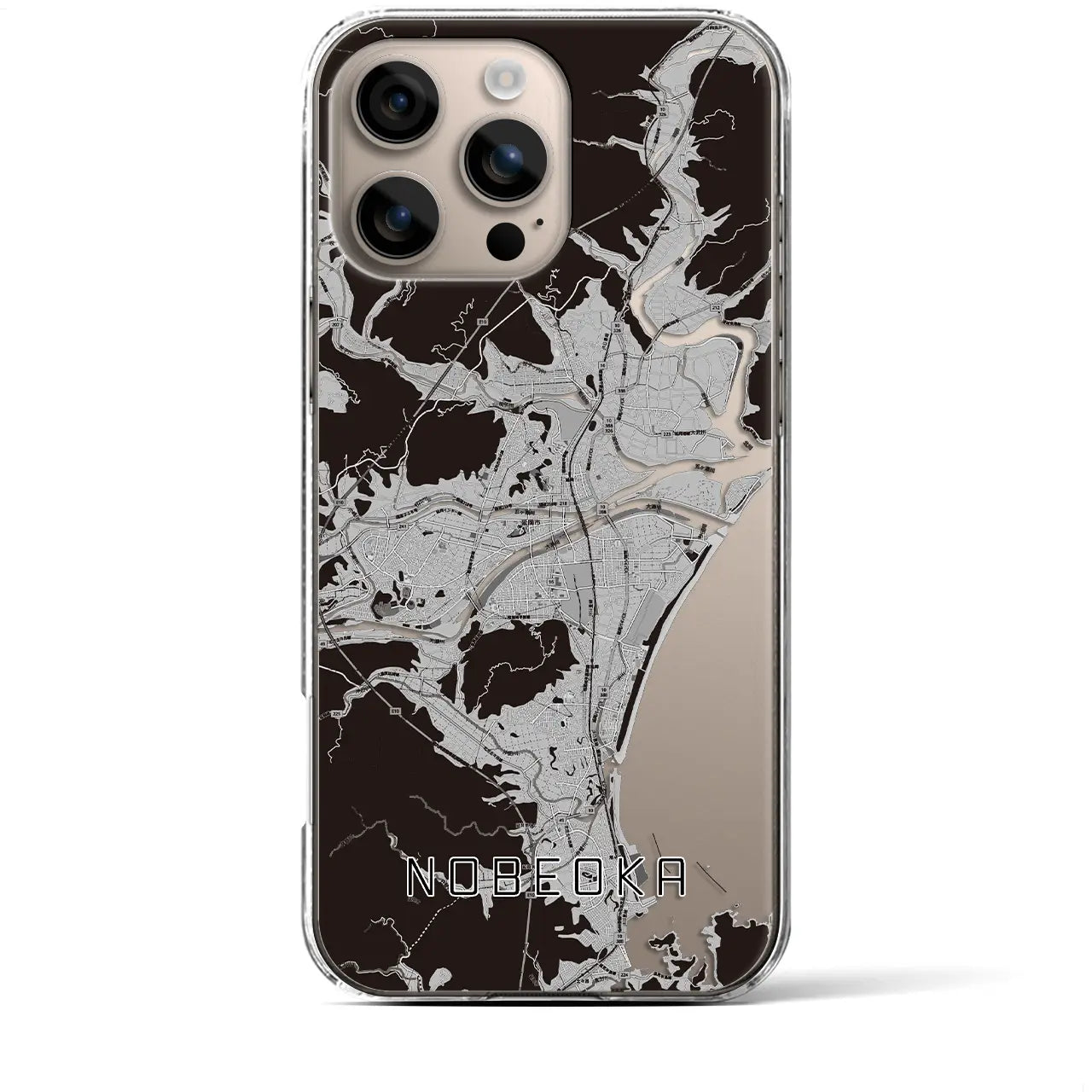 【延岡(宮崎県)】地図柄iPhoneケース(クリアタイプ)