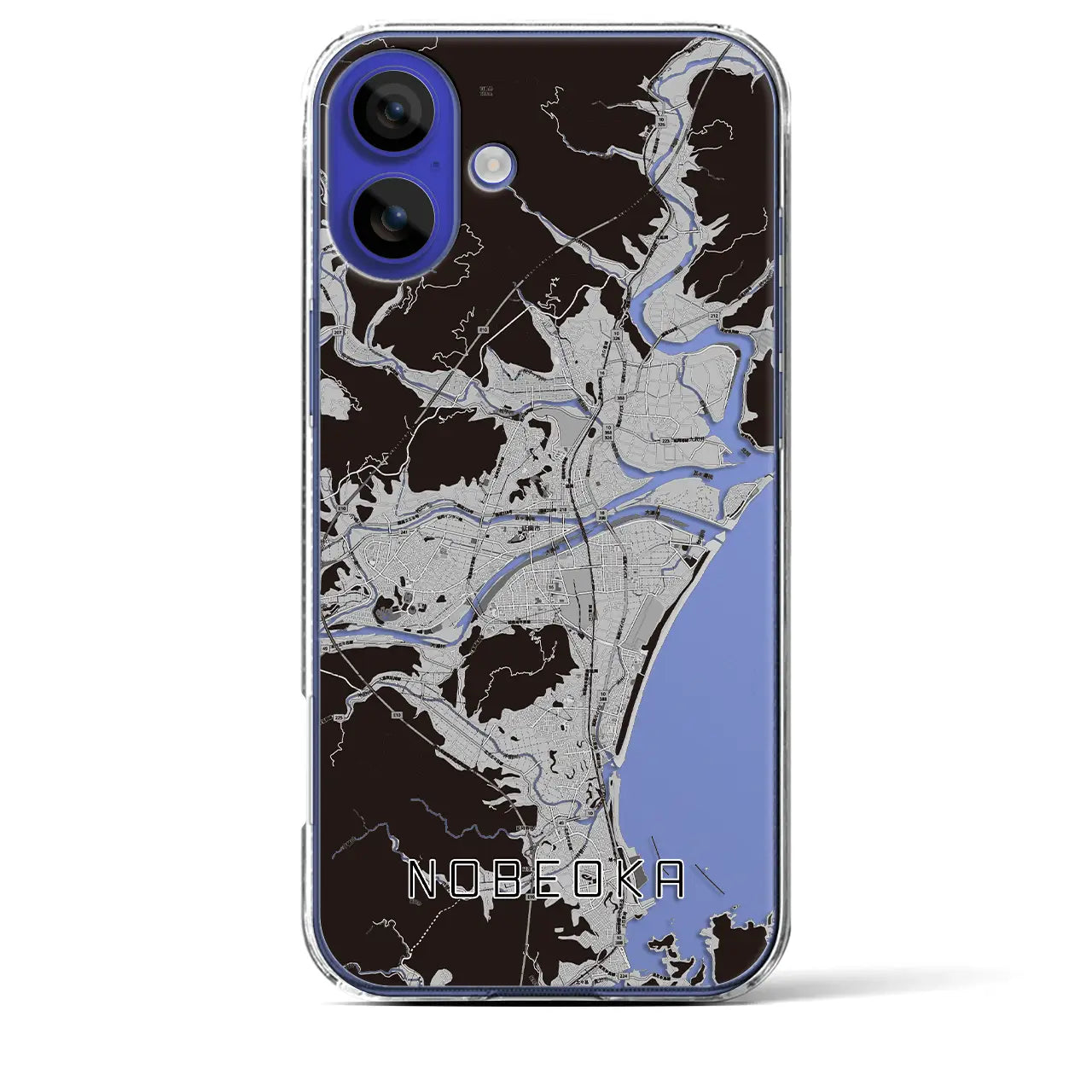 【延岡(宮崎県)】地図柄iPhoneケース(クリアタイプ)