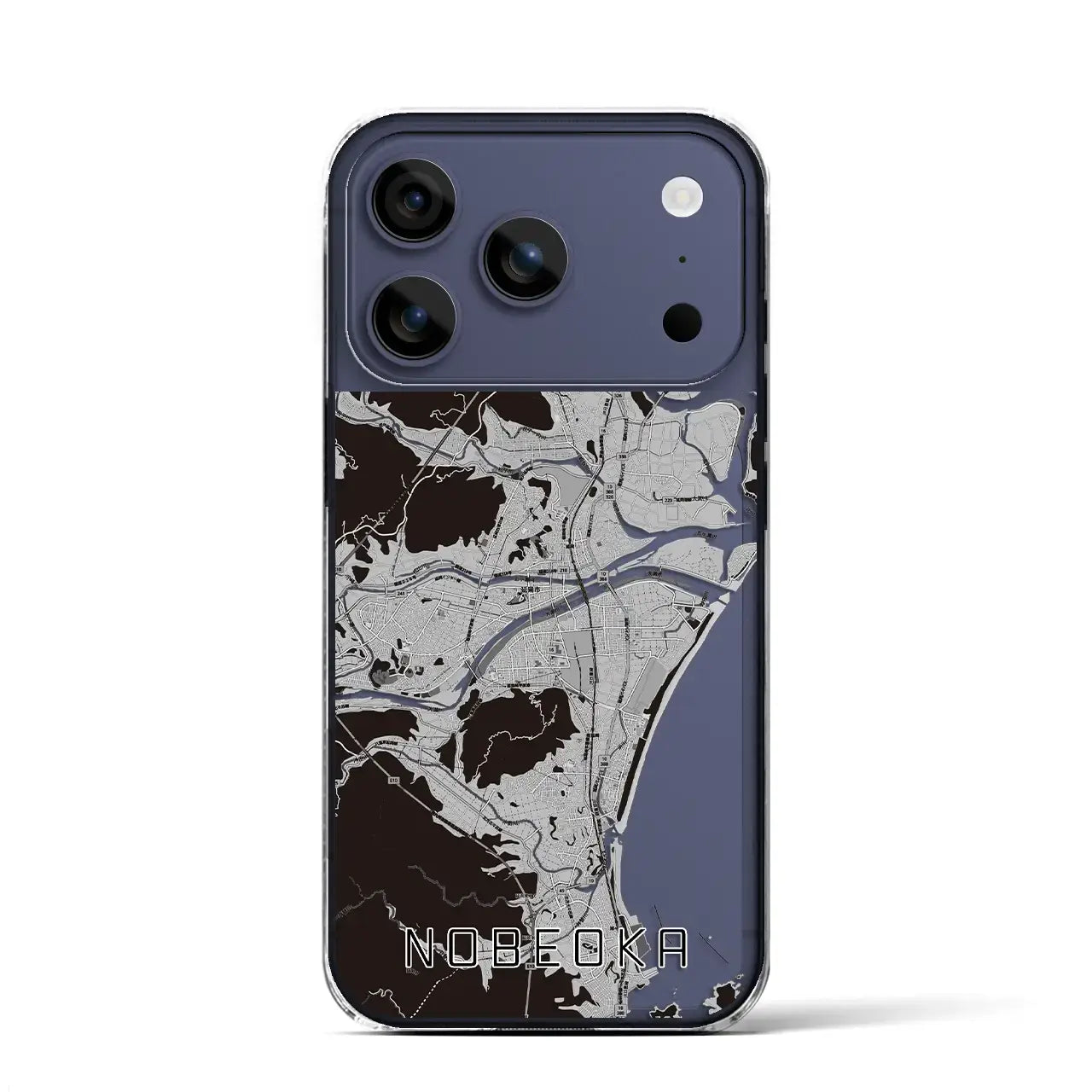 【延岡(宮崎県)】地図柄iPhoneケース(クリアタイプ)