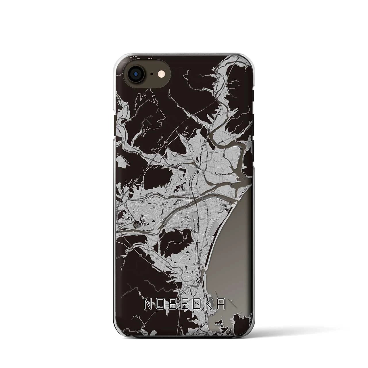 【延岡(宮崎県)】地図柄iPhoneケース(クリアタイプ)