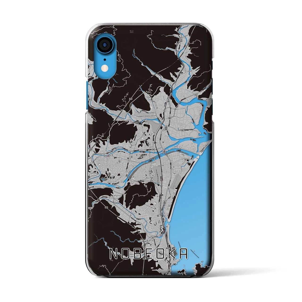 【延岡(宮崎県)】地図柄iPhoneケース(クリアタイプ)