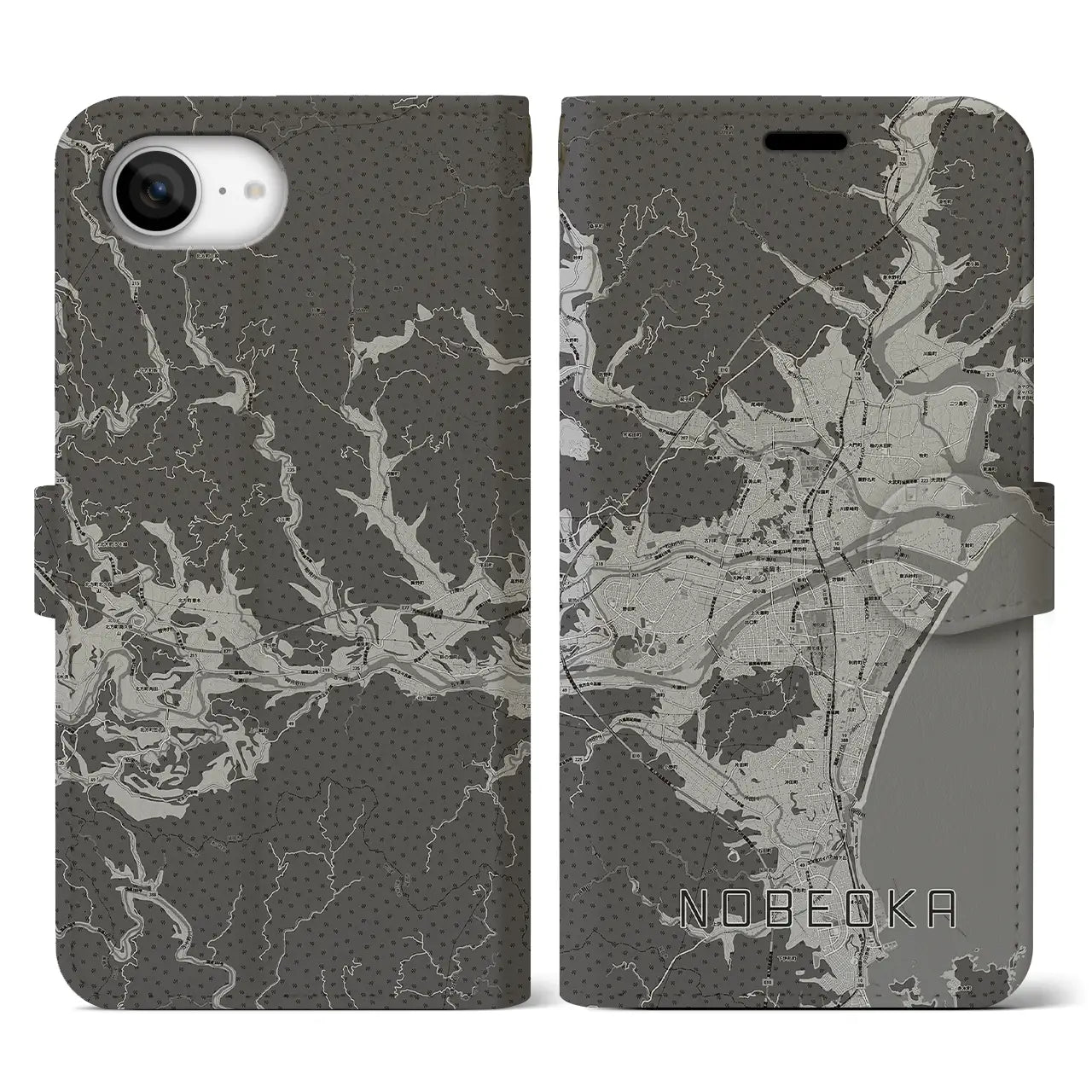 【延岡(宮崎県)】地図柄iPhoneケース(手帳タイプ)