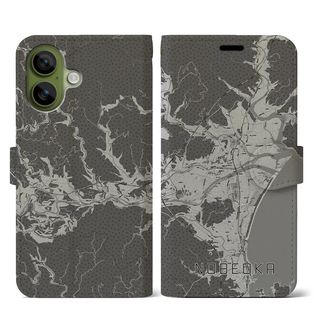 【延岡(宮崎県)】地図柄iPhoneケース(手帳タイプ)