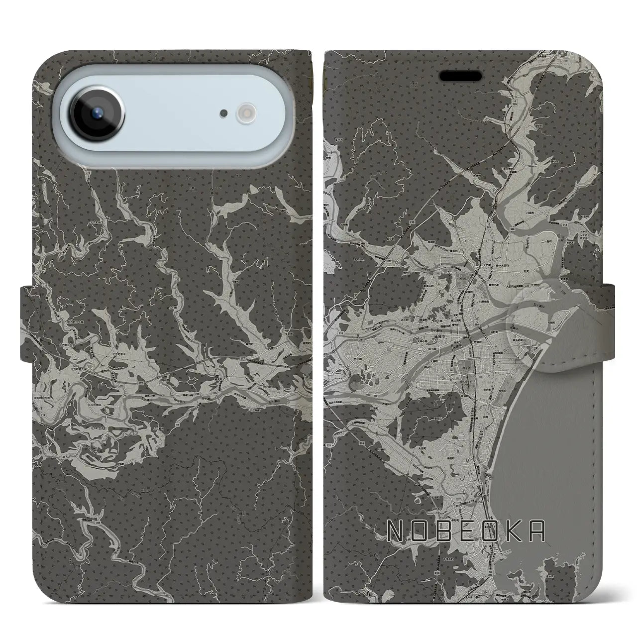 【延岡(宮崎県)】地図柄iPhoneケース(手帳タイプ)